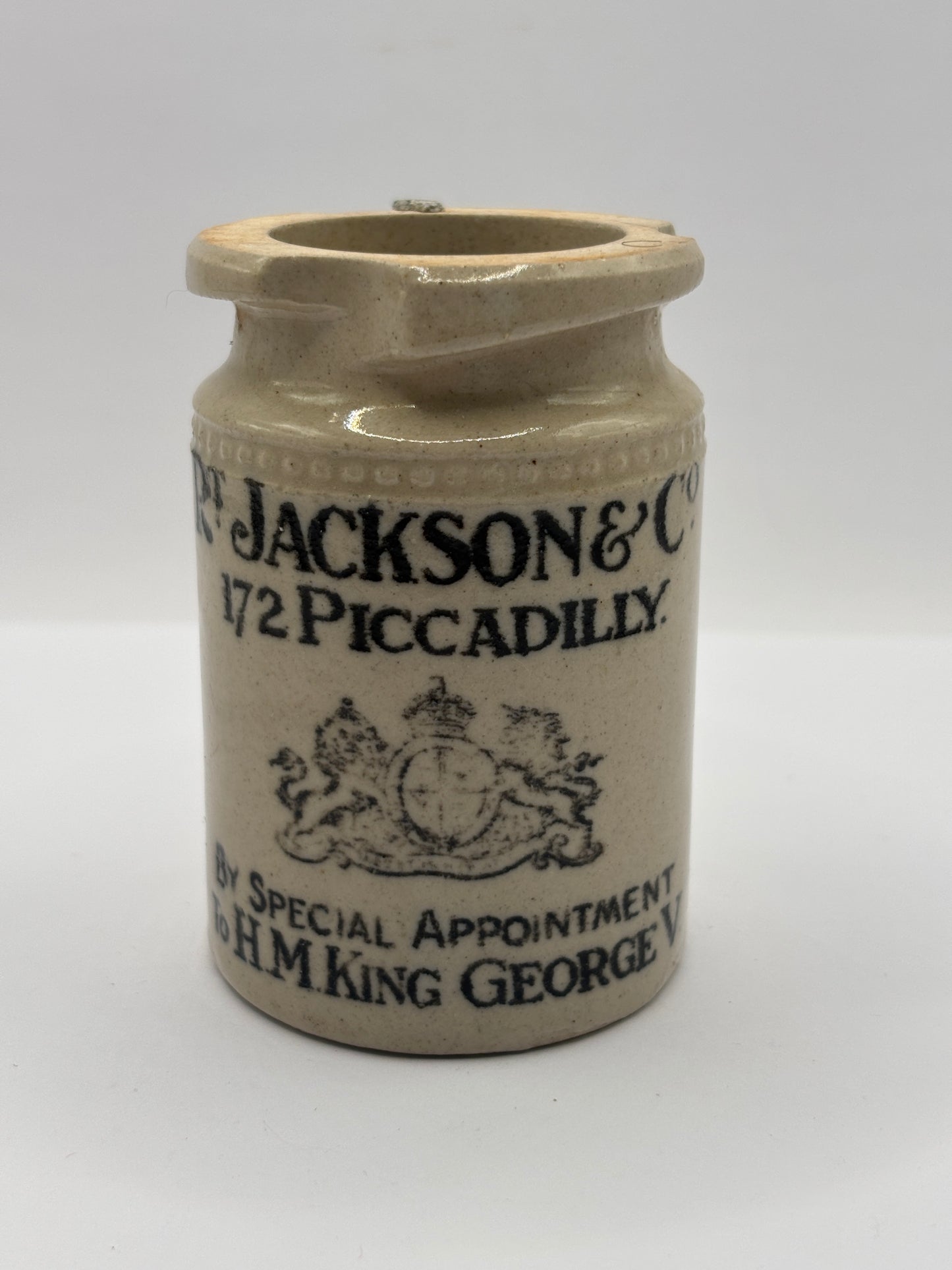 Old small advertising caviar pot/ jar. R.T Jackson & Co