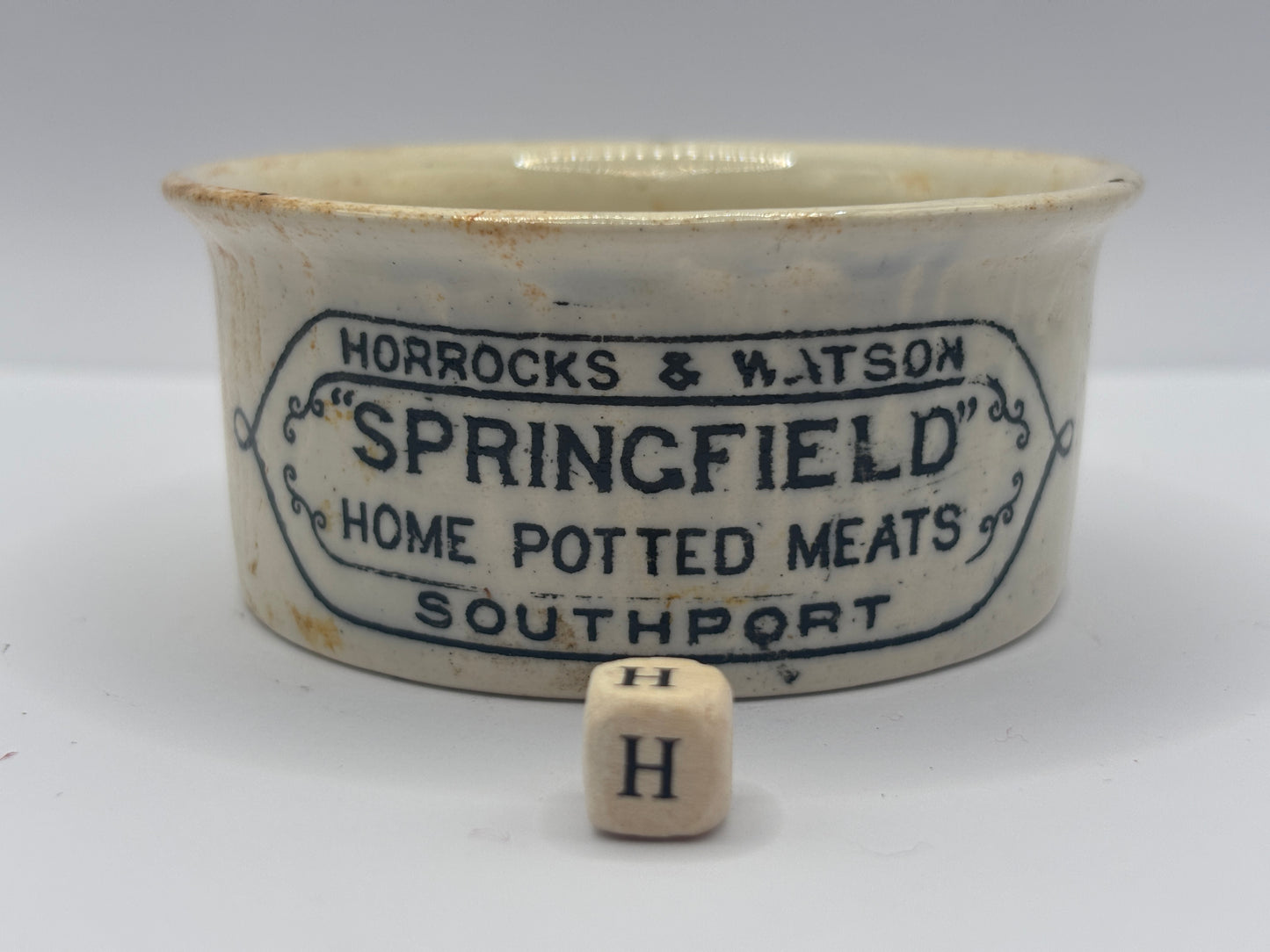 Old springfield advertising meat paste pot (H)