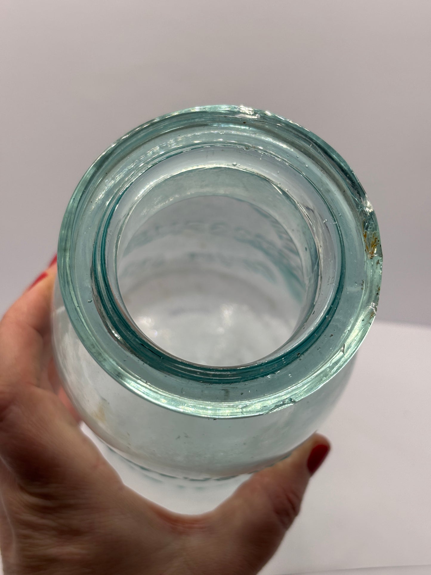 Rare american fruit preserve jar, Millville atmospheric fruit jar