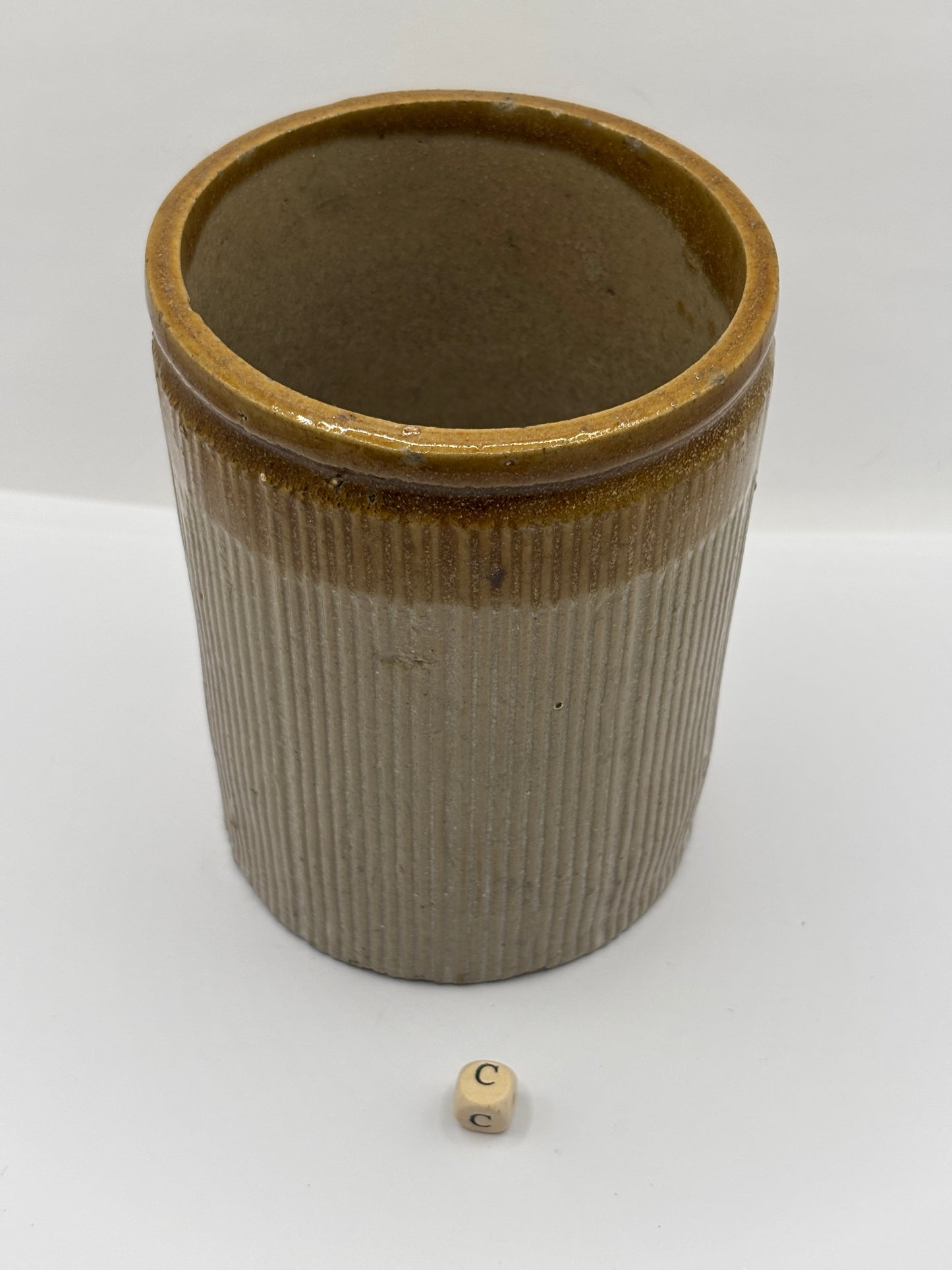 Old 2lb brown top jam & marmalade pot (C)