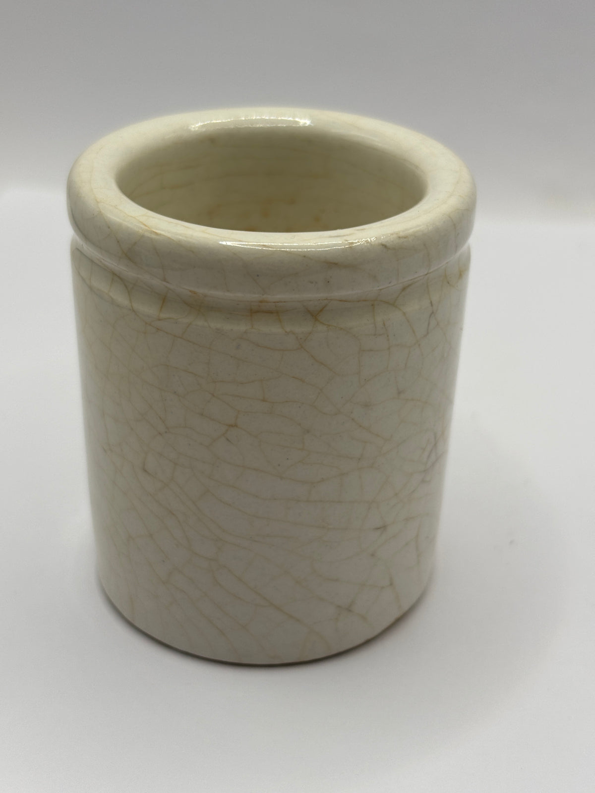 Old stoneware advertising jar, Sainsburys potted meat