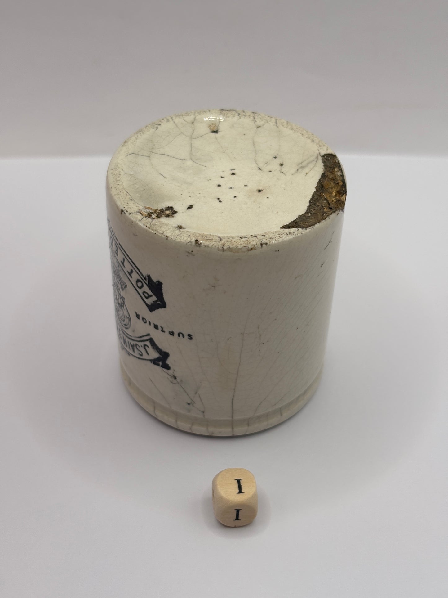 Old sainsburys advertising pot, home made potted meats (i)