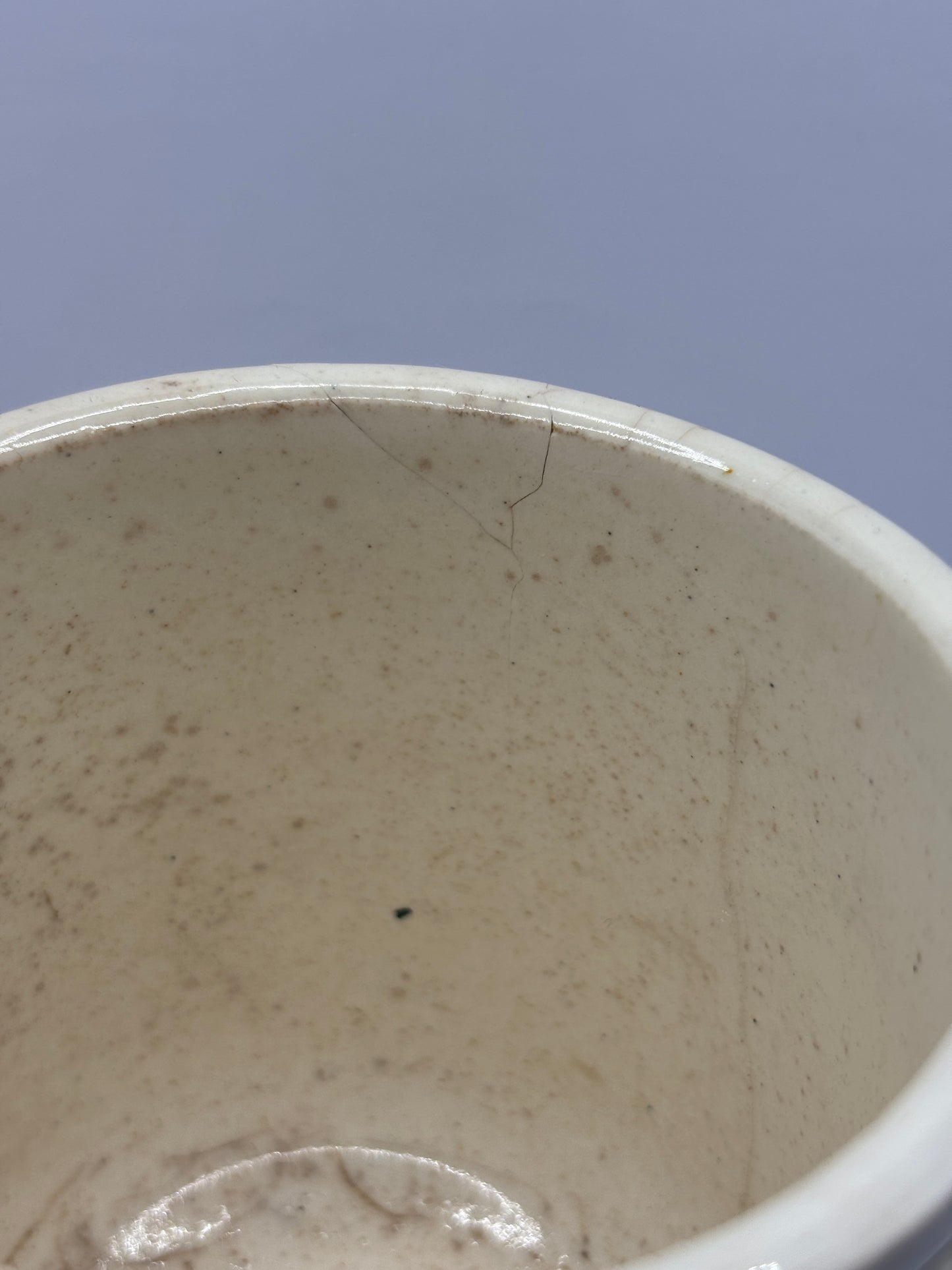 Rare John moir advertising marmalade jar, Pure orange marmalade. Damaged/ repaired