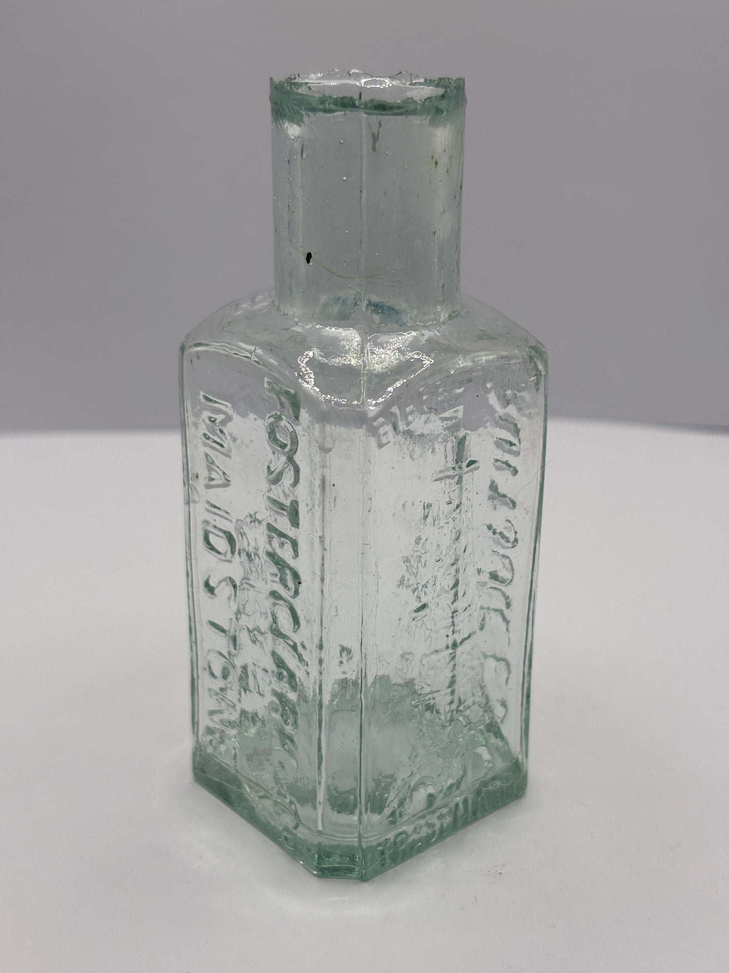 Old Eiffel tower fruit juice bottle, 4 sided graphics