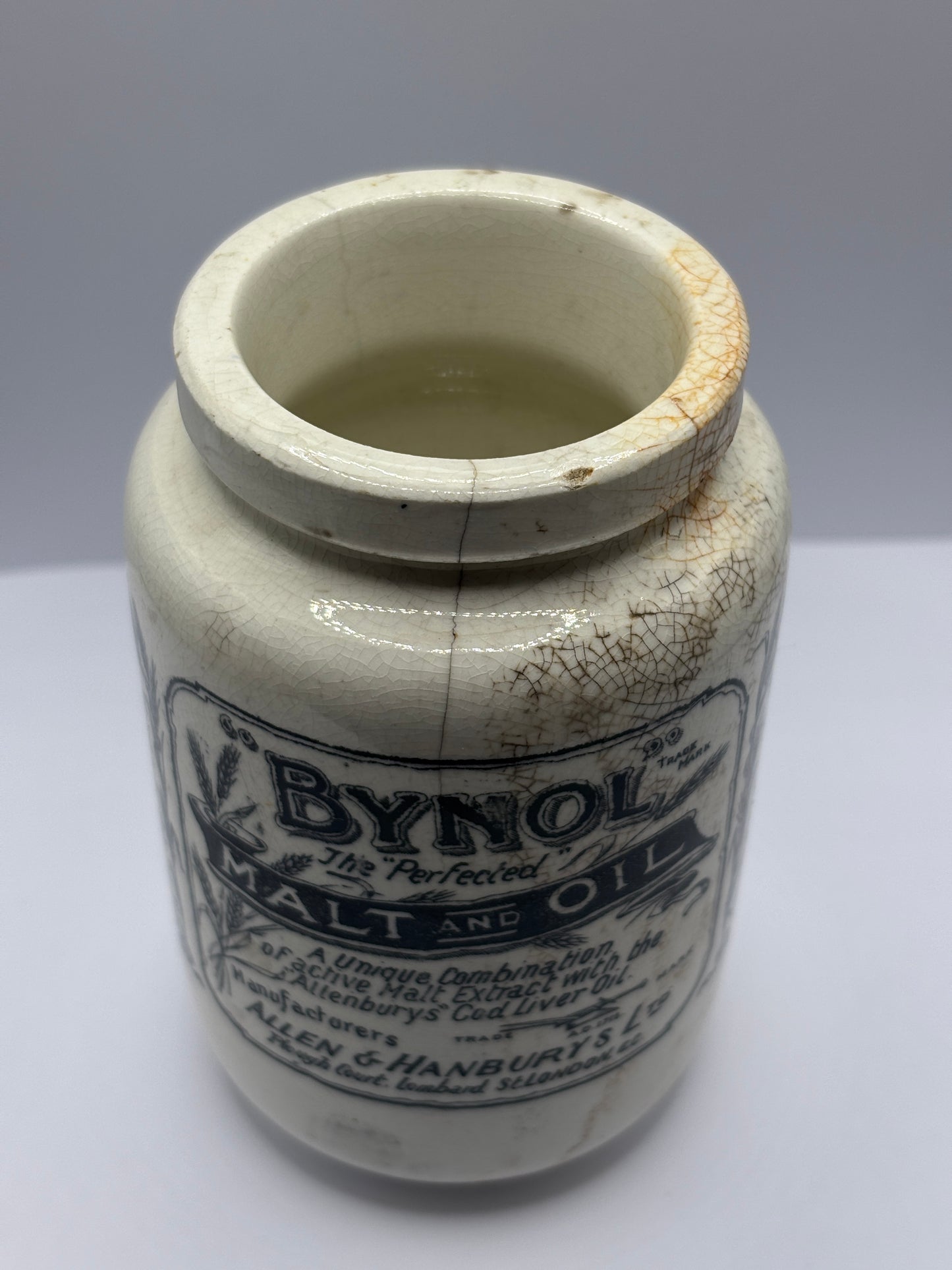 Old Bynol advertising jar