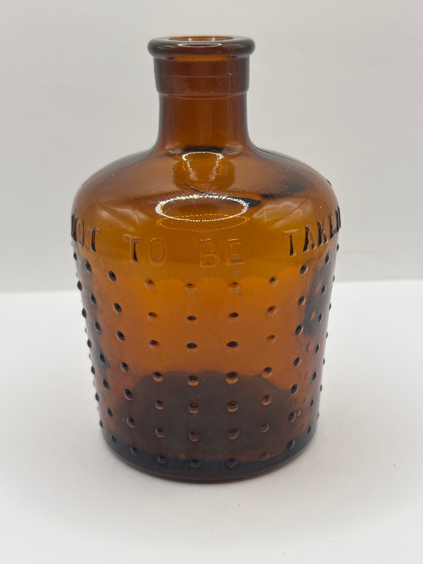 Old amber glass lysol bottle, Not to be taken (a)