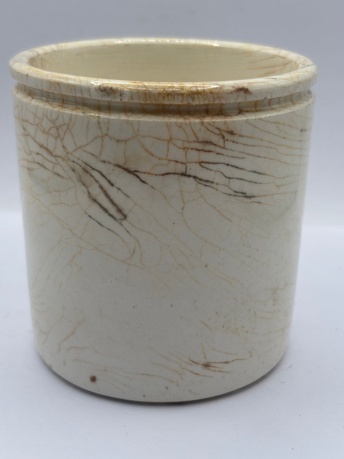 Old stoneware marmalade pot