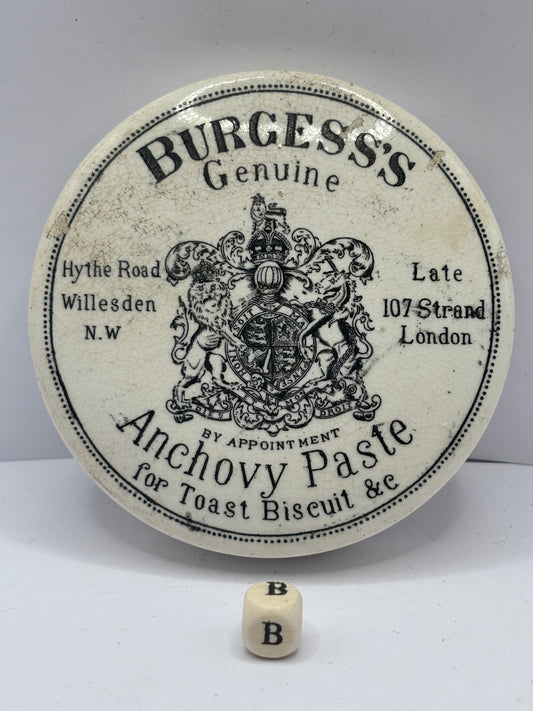 Old Burgess’s anchovy paste lid (B)
