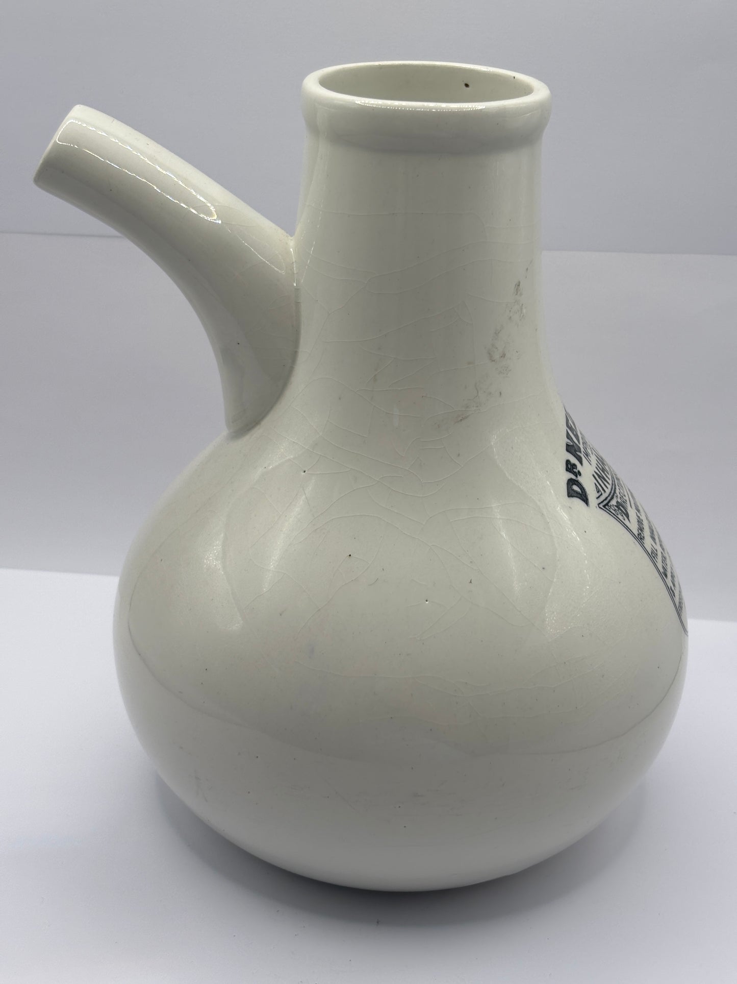 Old stoneware advertising inhaler, Dr nelsons improved inhaler