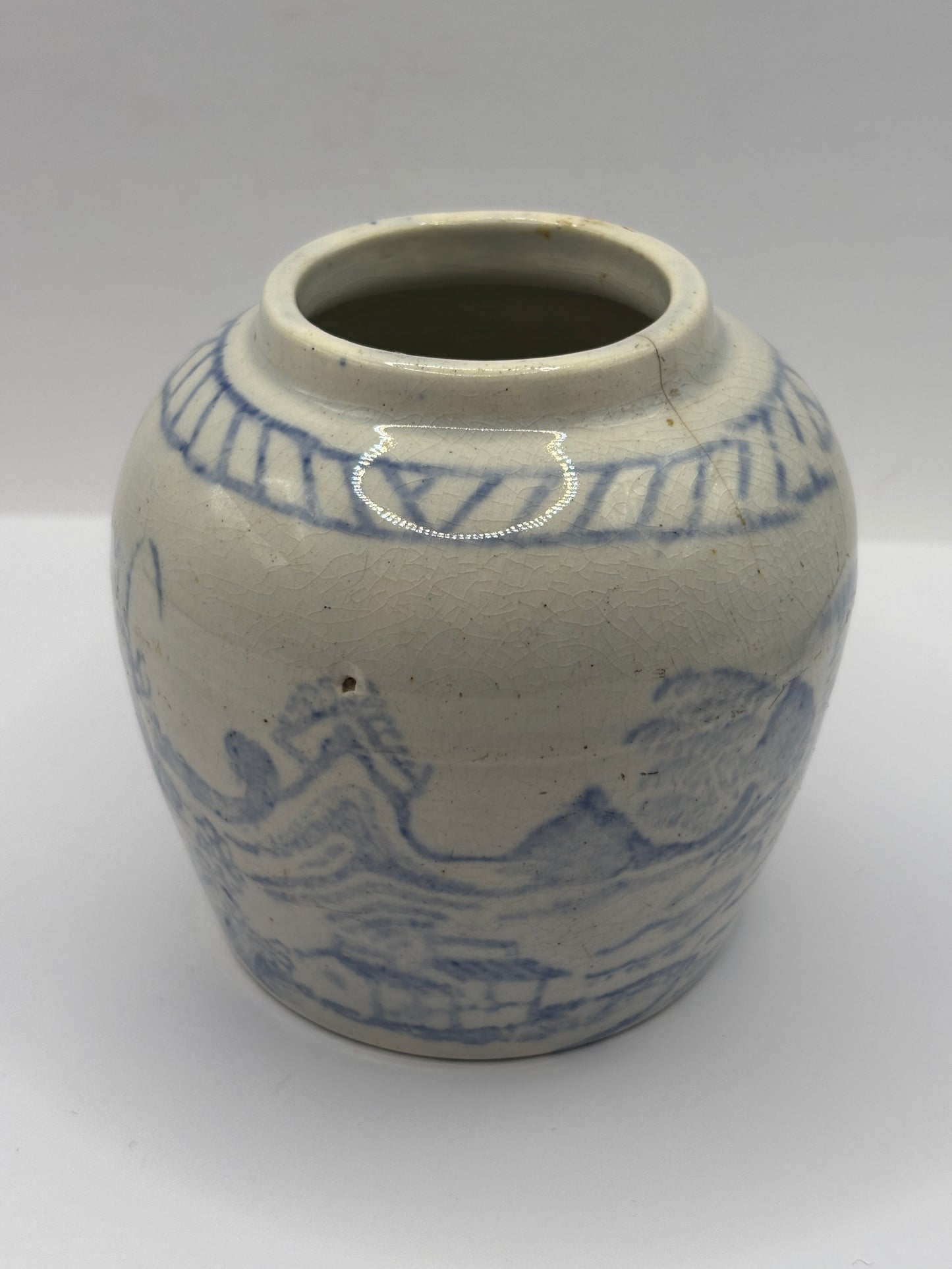 Old stoneware ginger jar