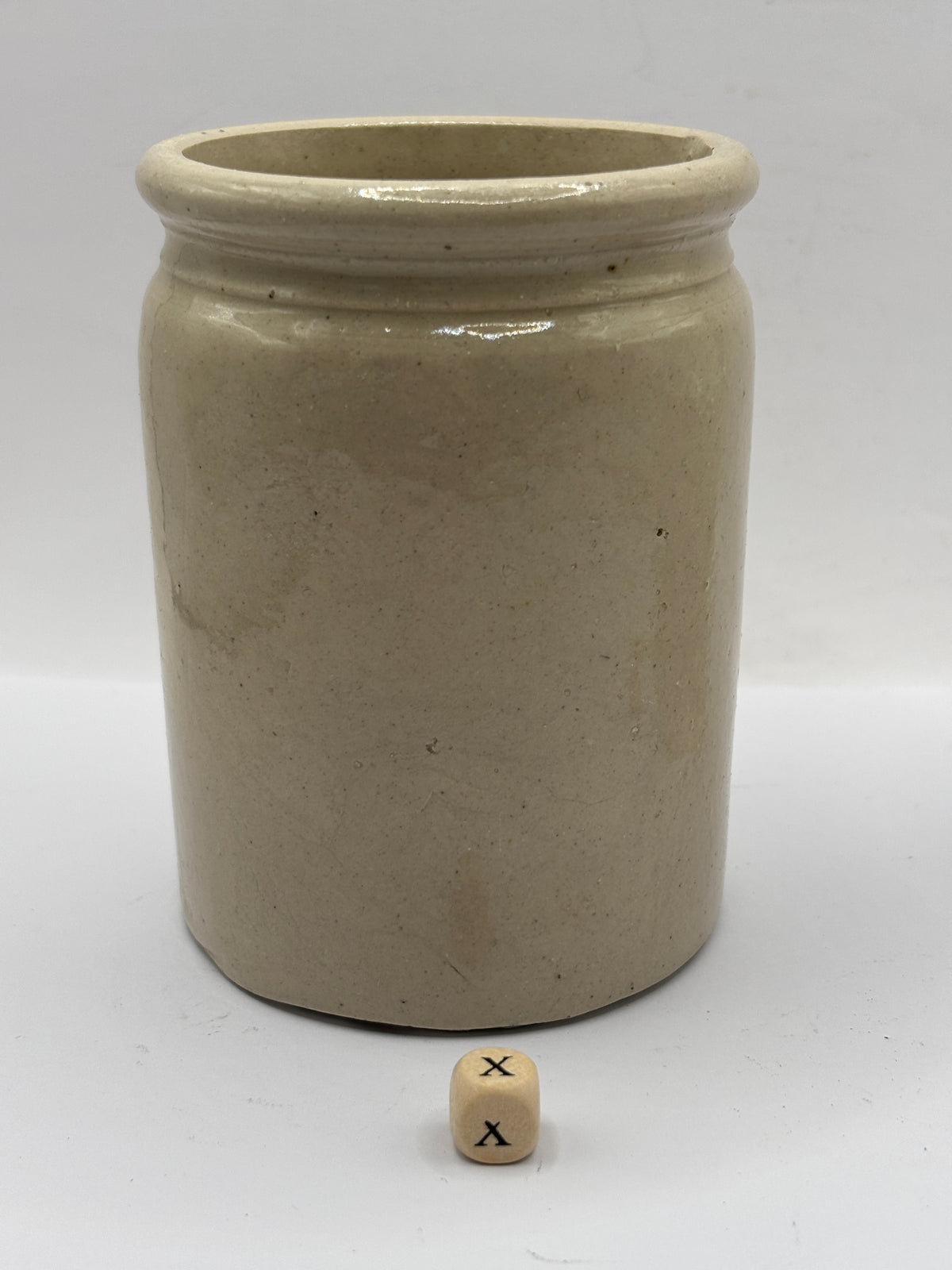 Old 1lb rolled top stoneware marmalade jar (x)