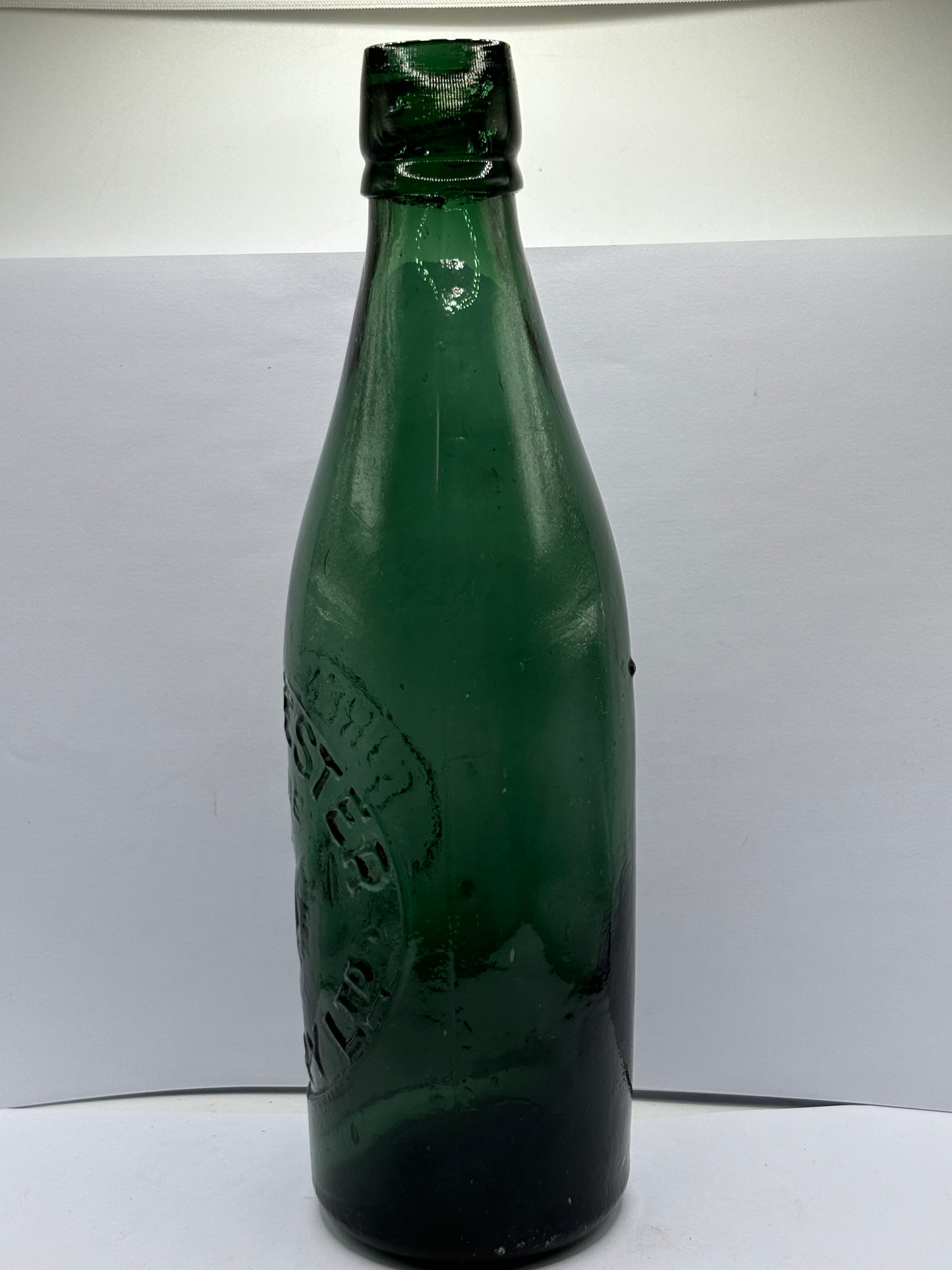 Old green glass beer bottle, Cirencester brewery