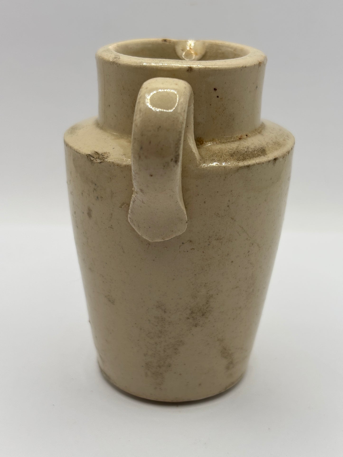Old advertising cream pot, Richardsons thick cream. The creamery Scarboro. With handle