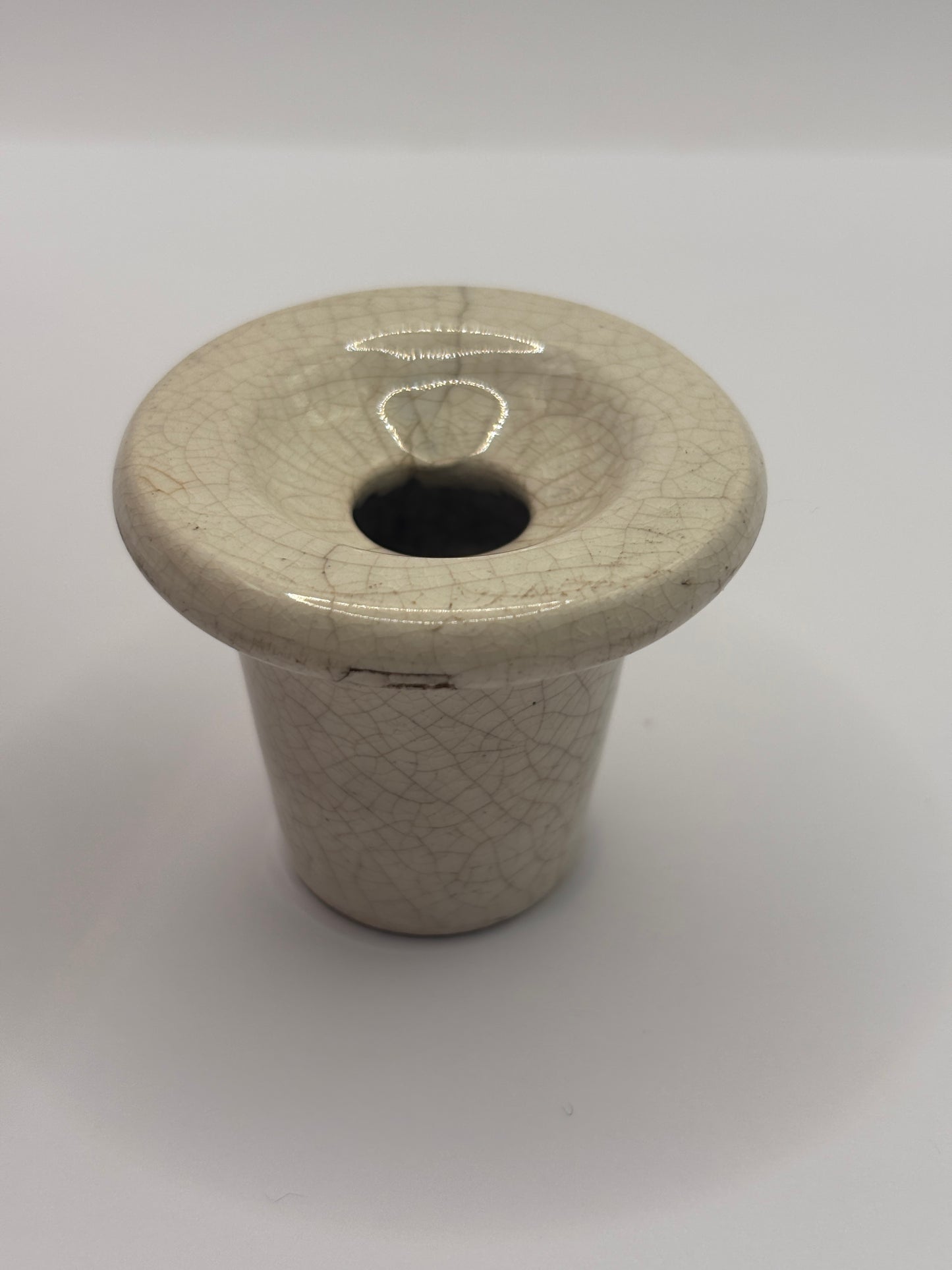 Old stoneware desk ink, inkwell