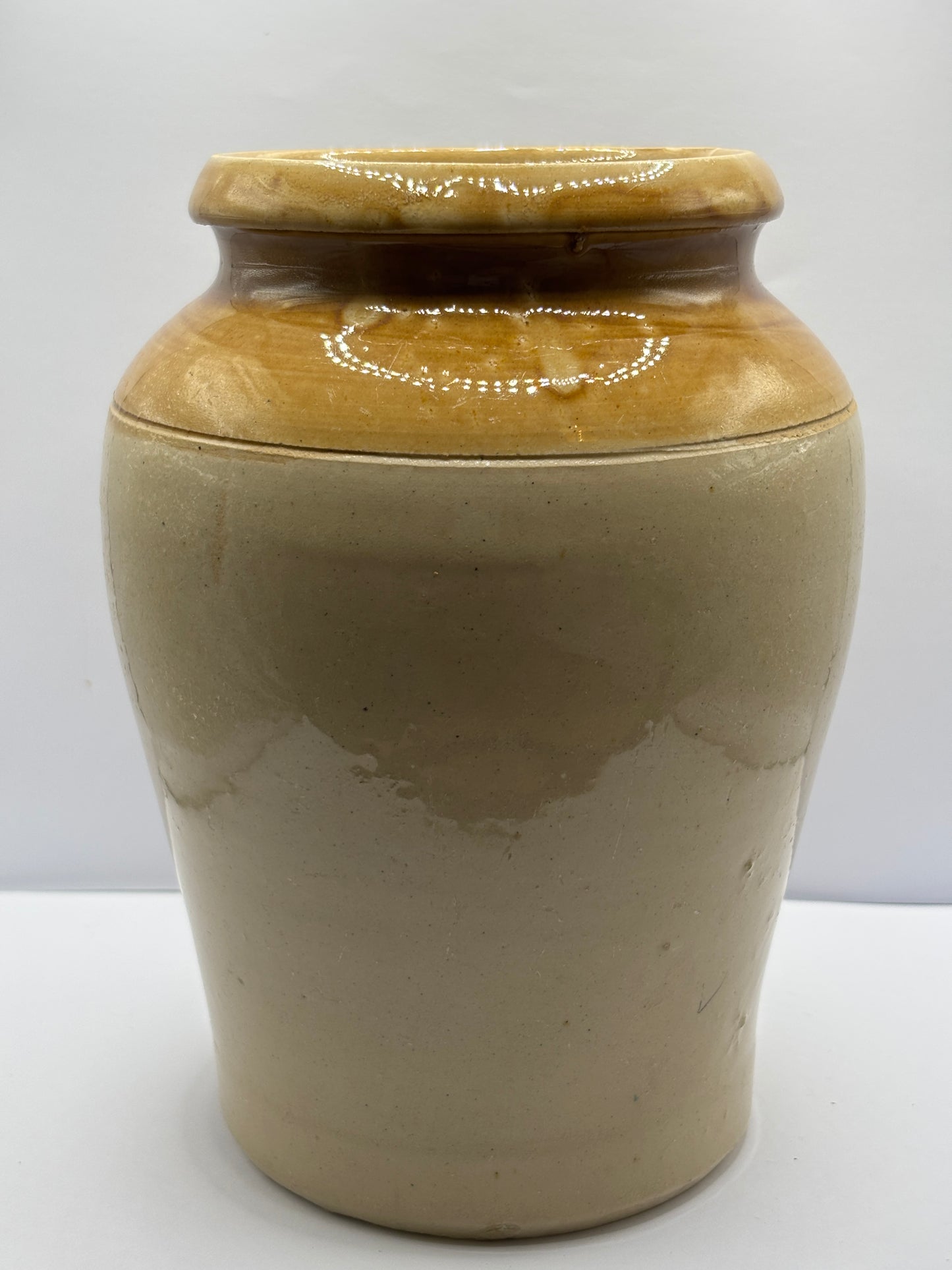 Old stoneware storage jar, pantry pot