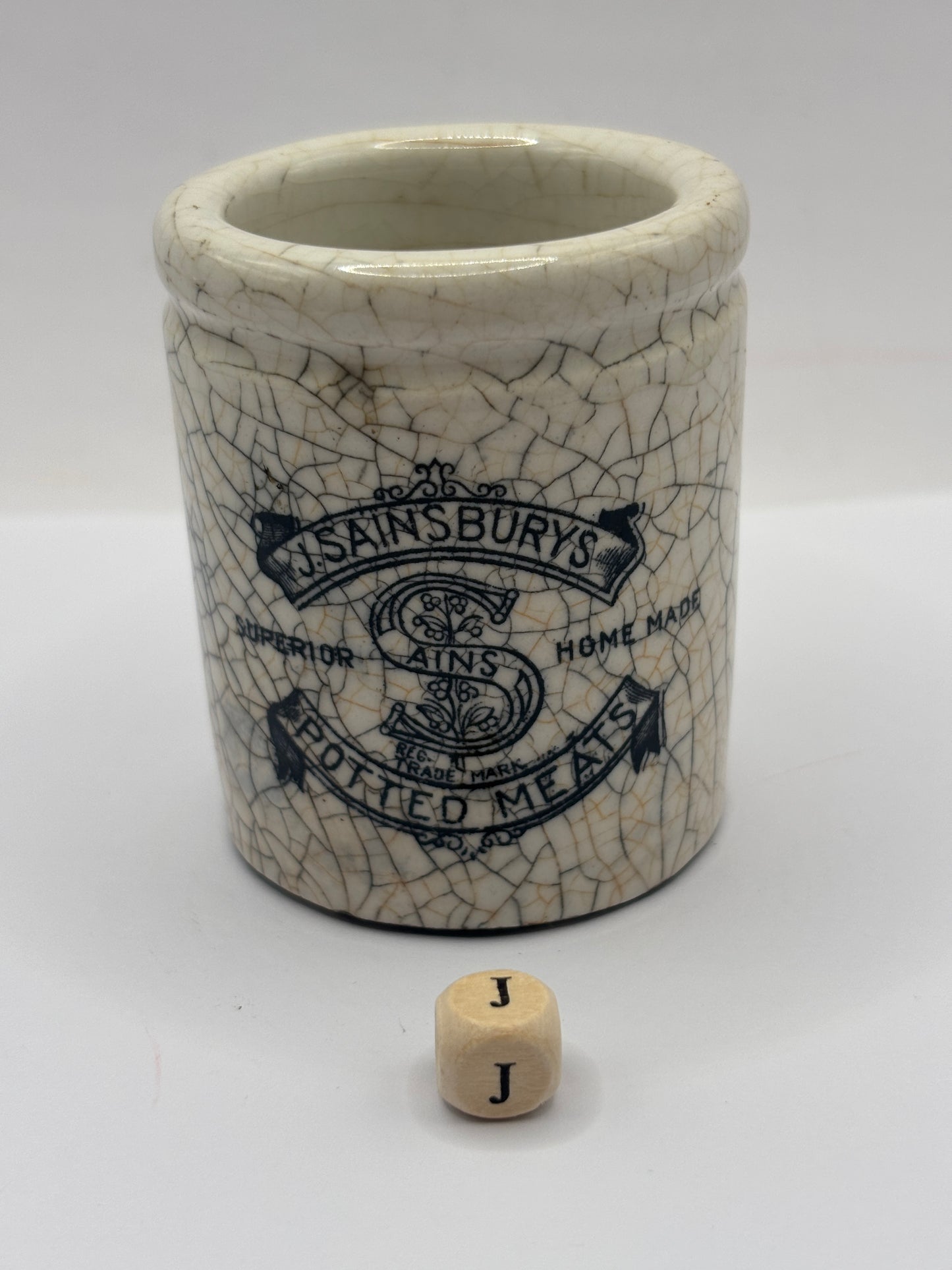 Old sainsburys advertising pot, home made potted meats (J)
