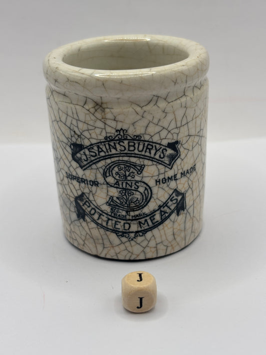 Old sainsburys advertising pot, home made potted meats (J)