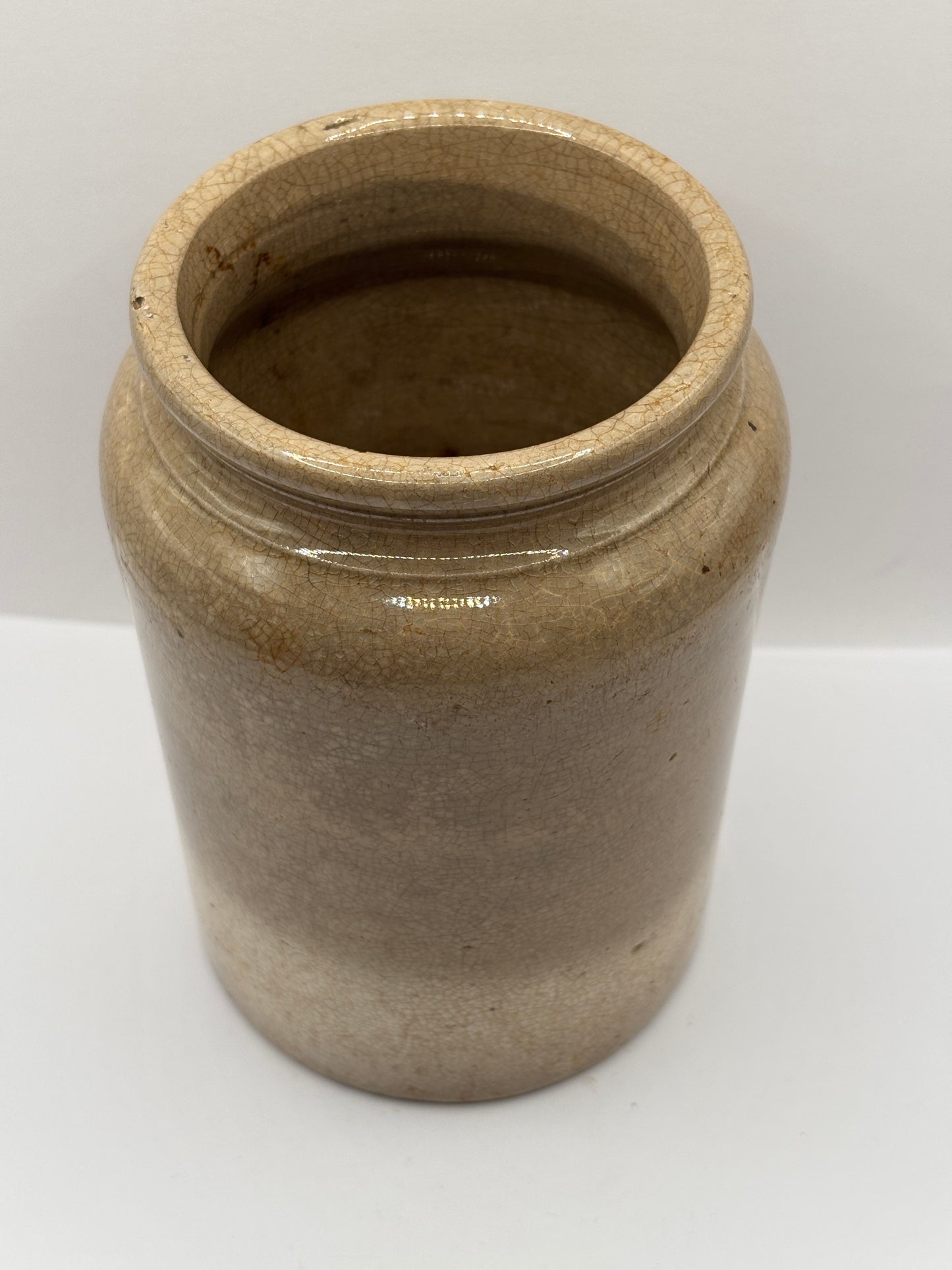 Old 2lb rolled top stoneware jam & marmalade pot