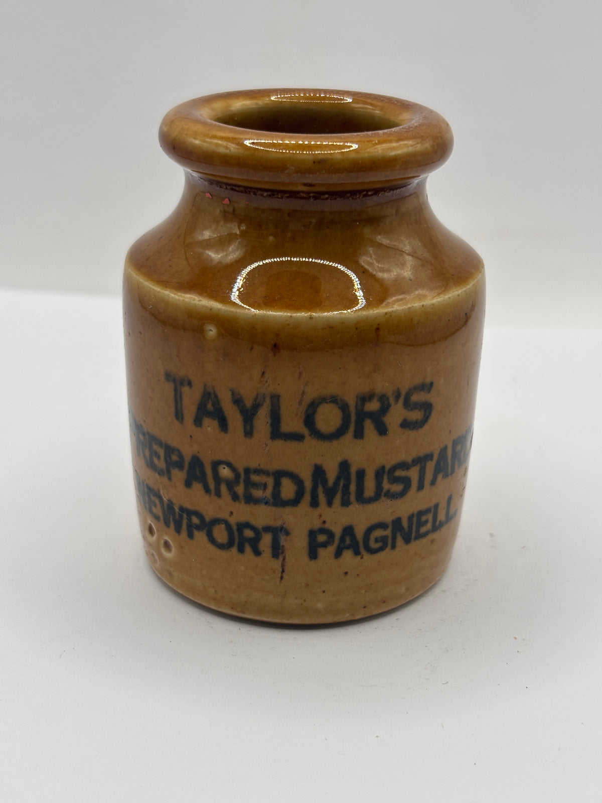 Old advertising jar, Taylors prepared mustard. 7.5cms