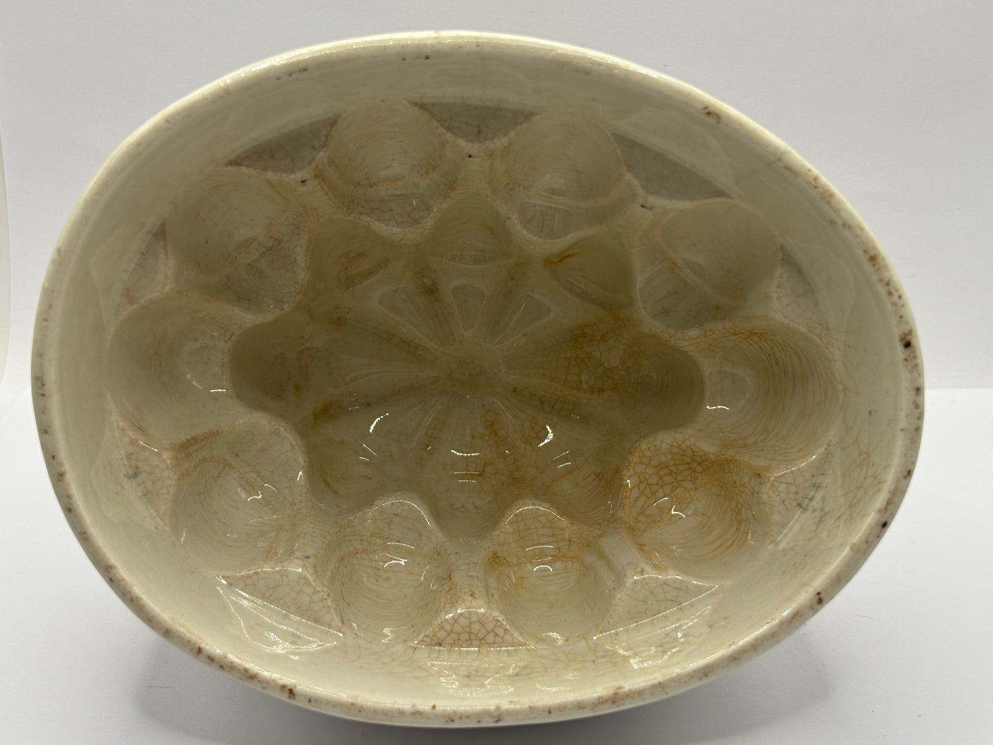 Old advertising Blanc mange mould, Cornflower blanc mange. Brown & Polsons