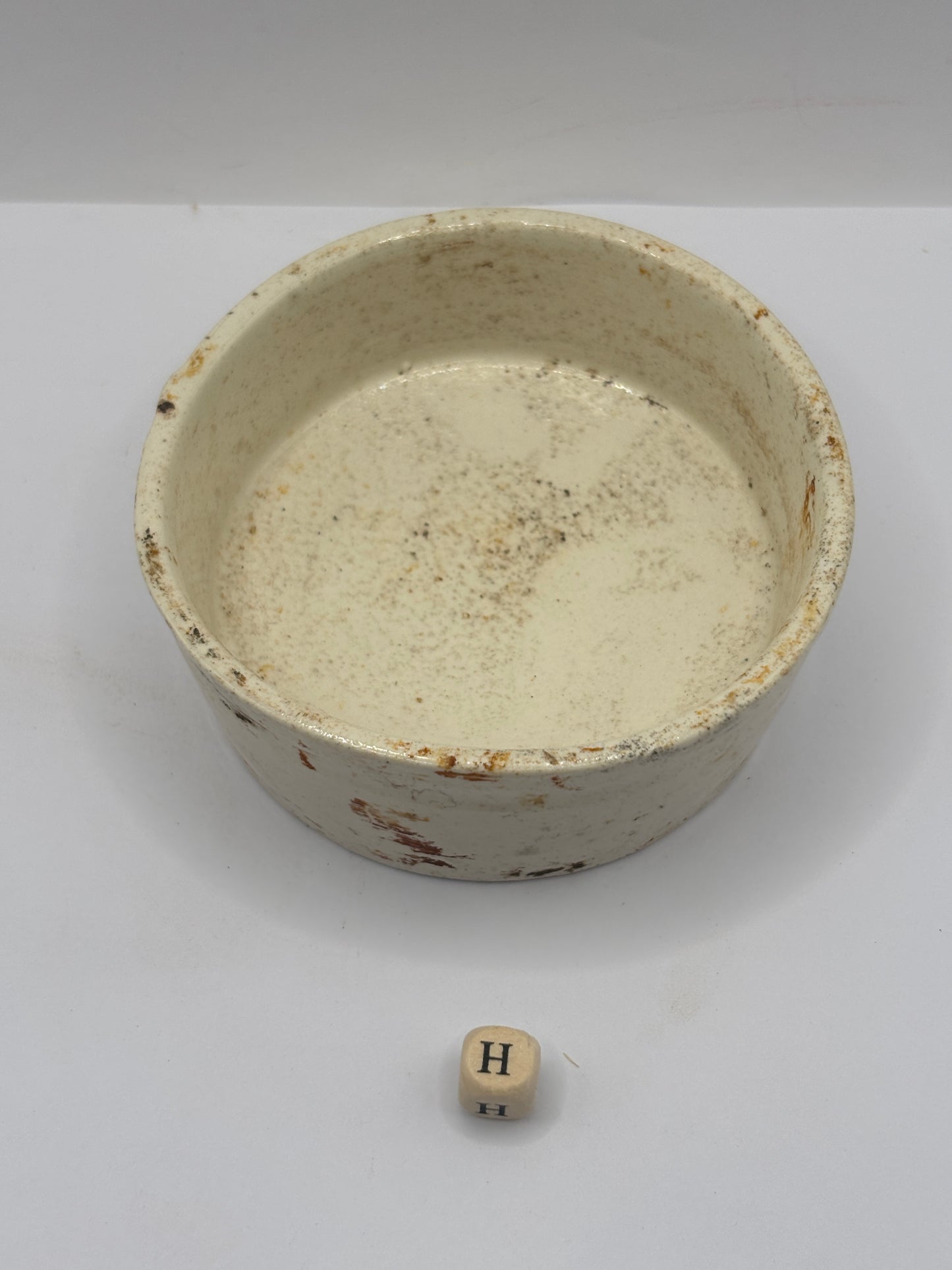 Old plain stoneware meat paste pot (H)