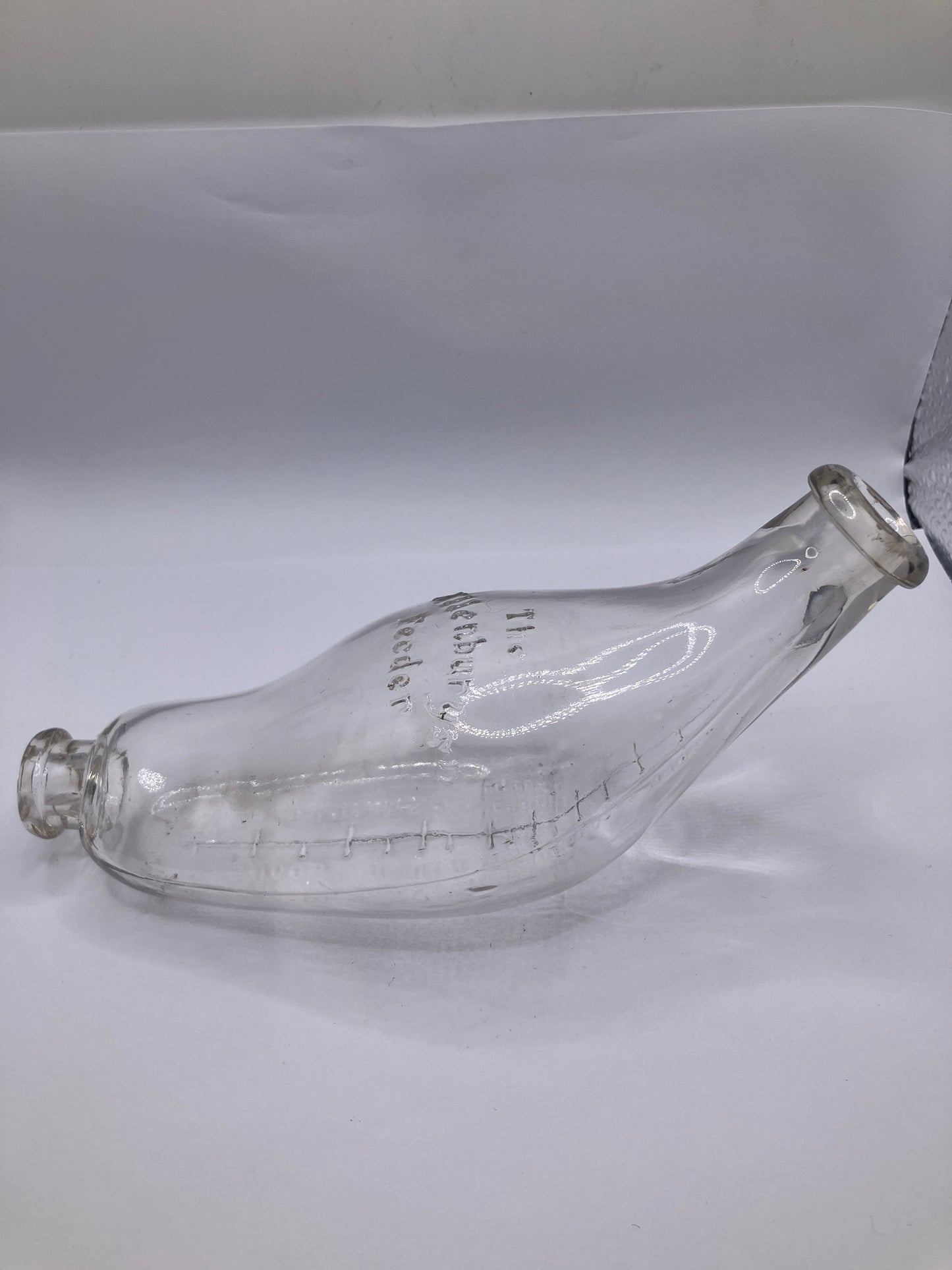 Allenburys clear glass baby feeder