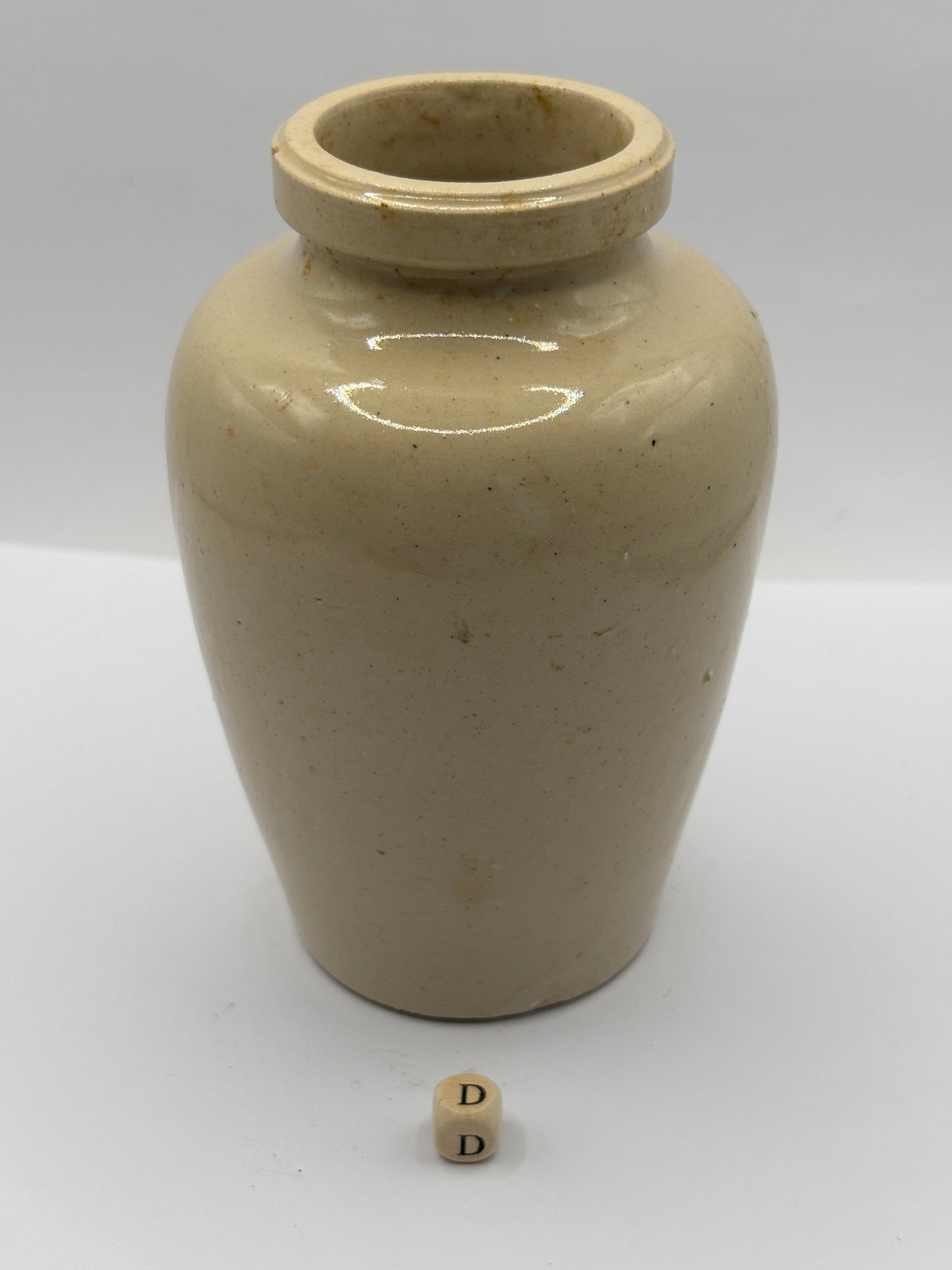 Old stoneware advertising Virol jar 13.5cms (D)