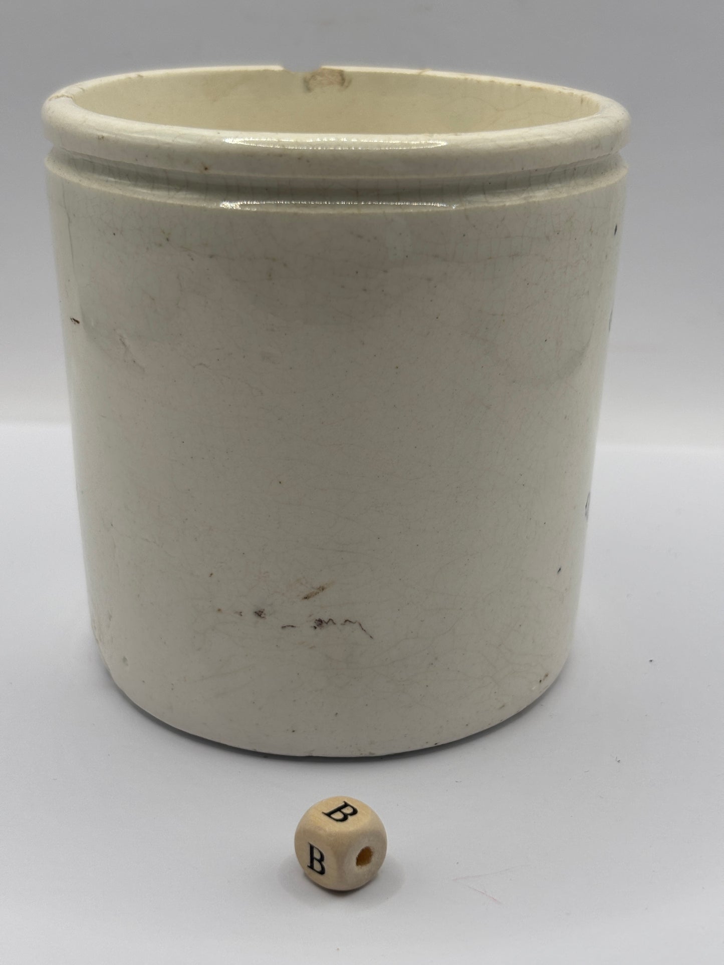 Old 1lb James Keiller Dundee marmalade jar (B) chipped