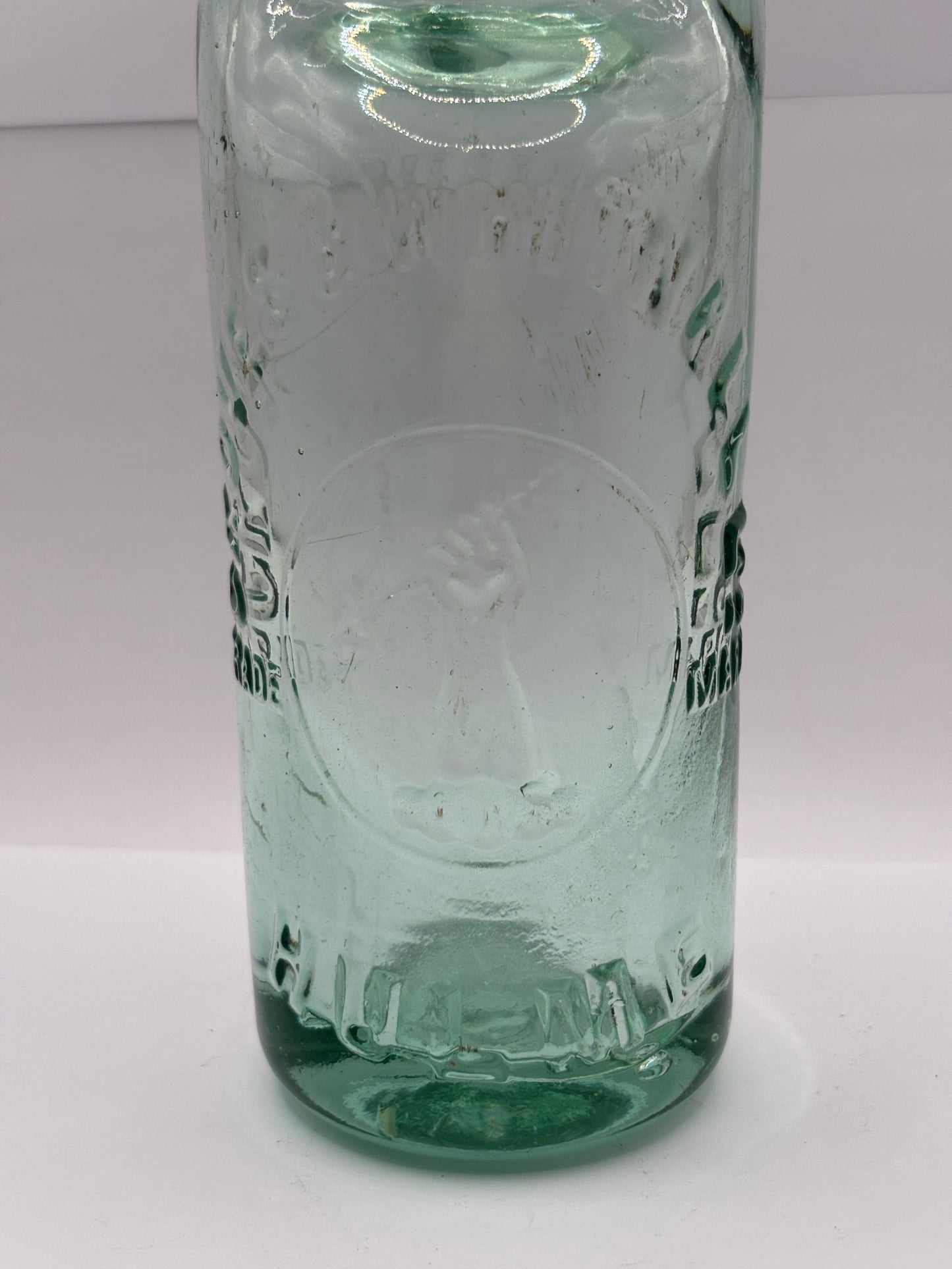 Old Hulme codd bottle with marble, Groves & Whitnall