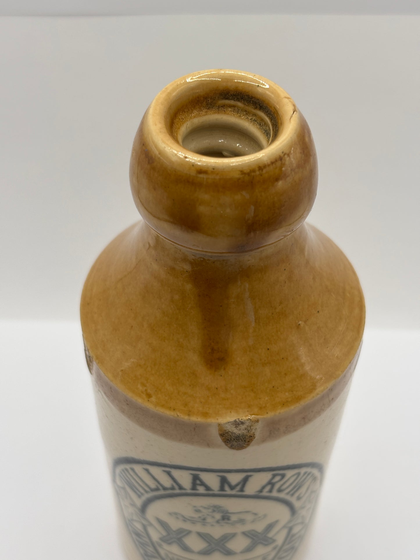 Old stoneware stout bottle, William Rows invalid dublin stout. Newcastle