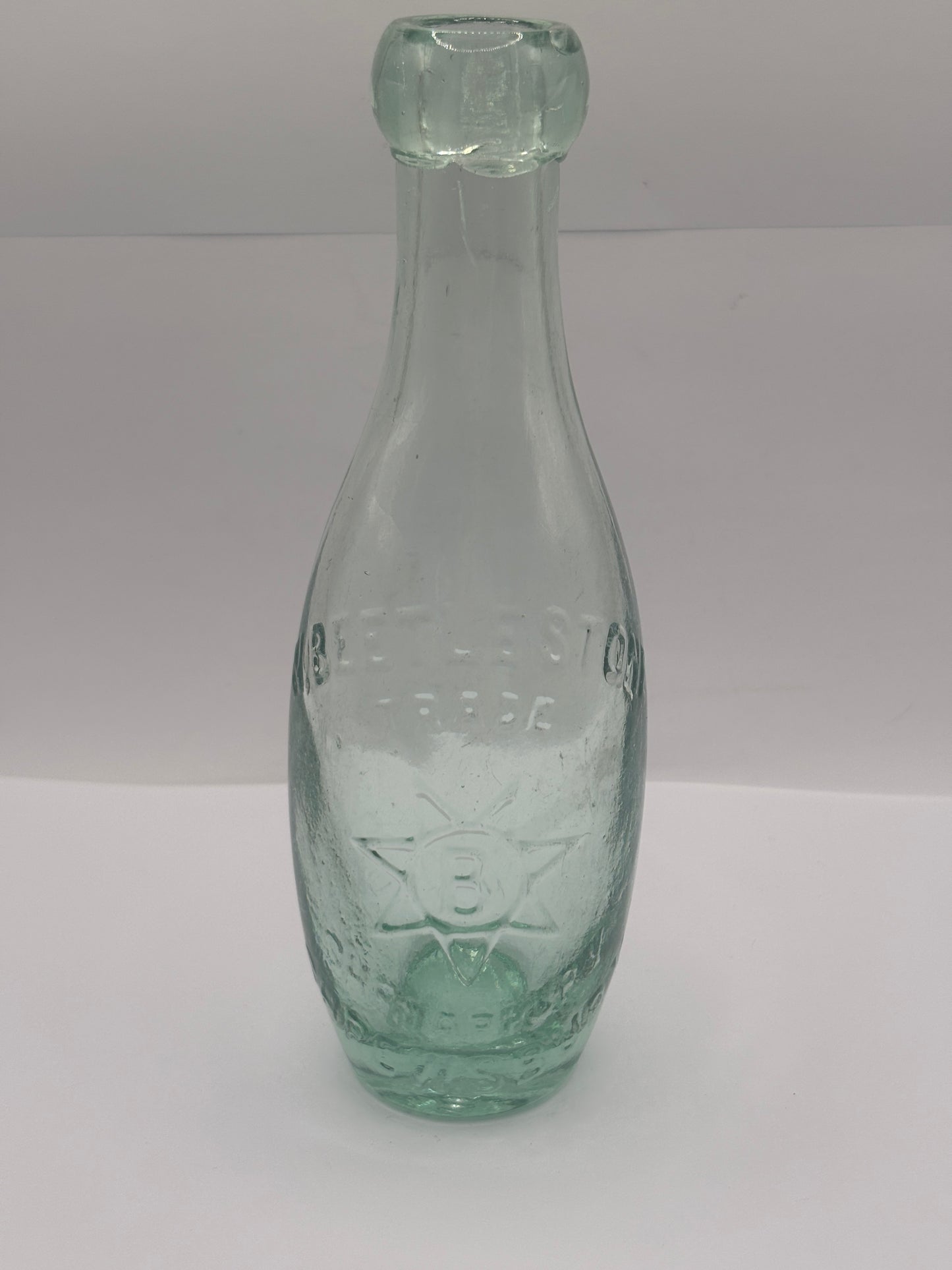Old flat bottom hamilton bottle, Shrewsbury