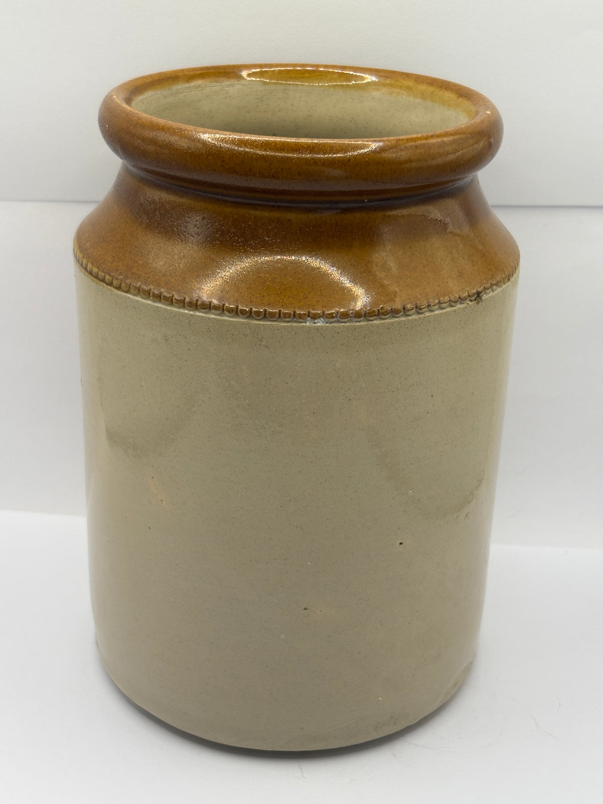 Old stoneware jar/ pantry pot