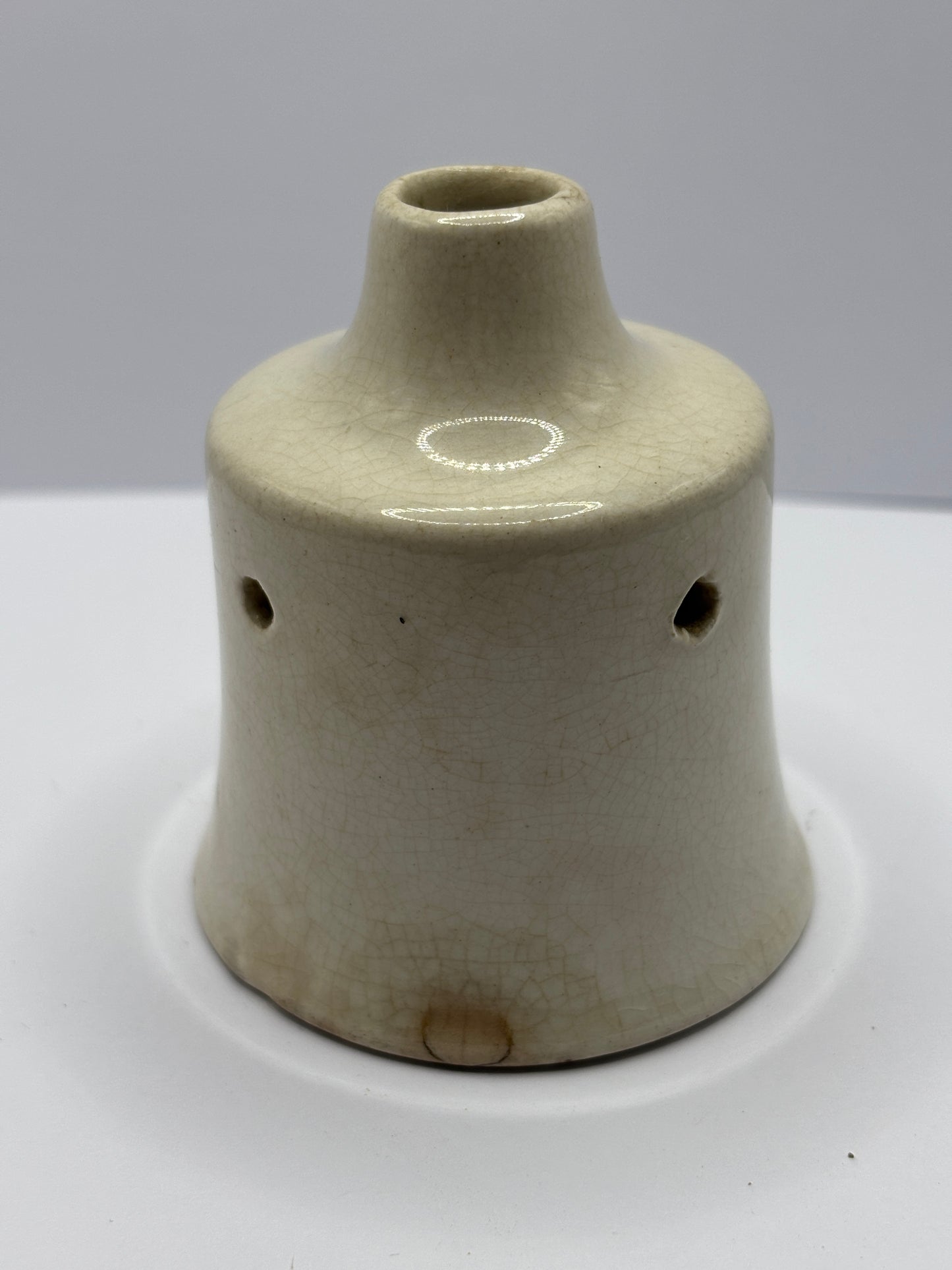 Old stoneware advertising gourmet pie cup