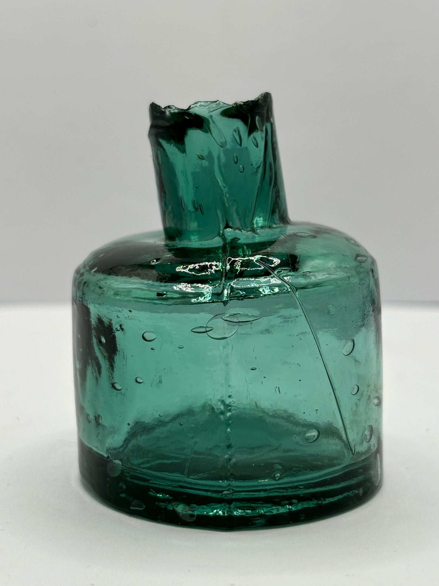 Old Dark aqua inkwell