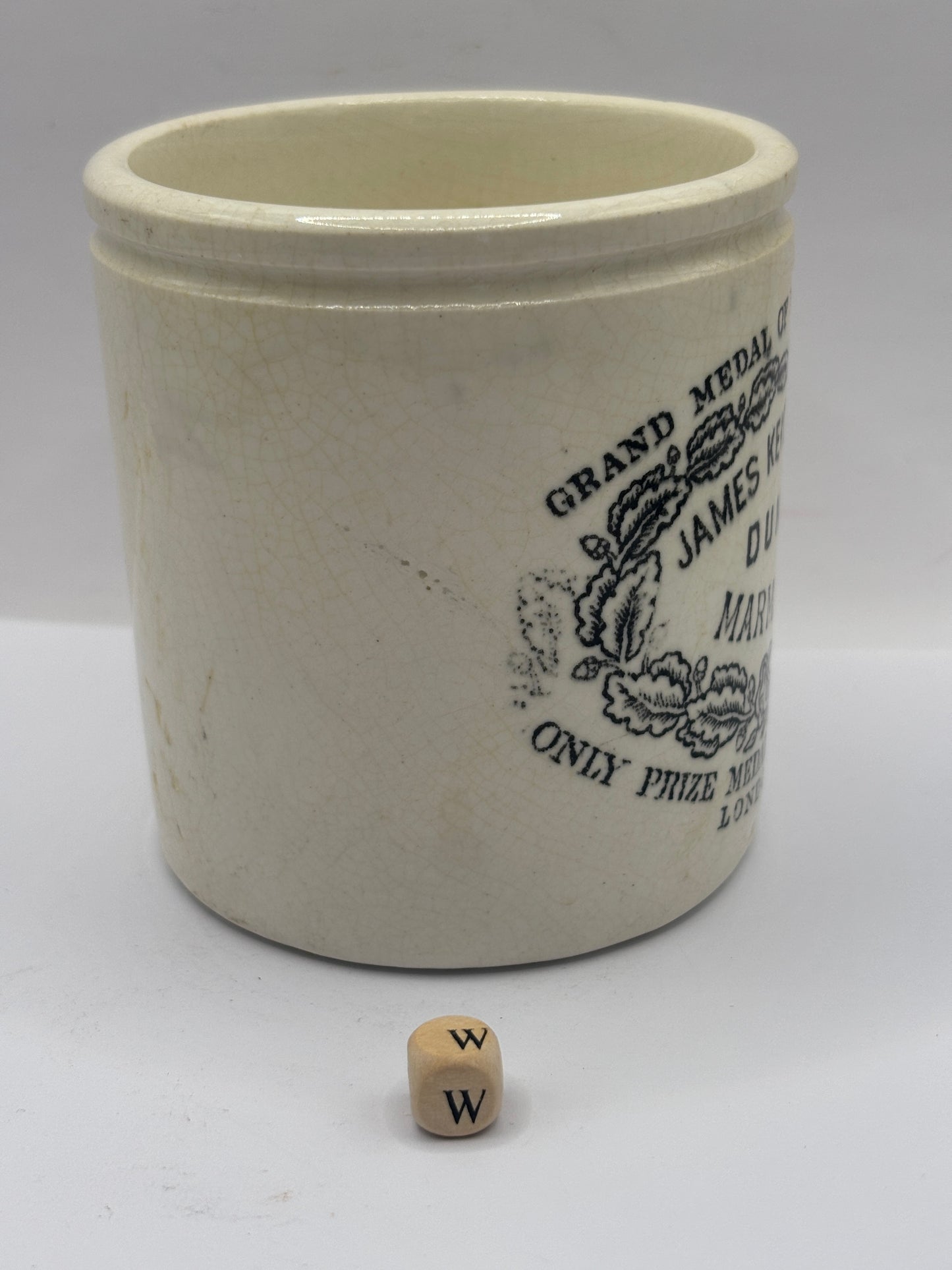 Old 1lb James Keiller Dundee marmalade jar (w)
