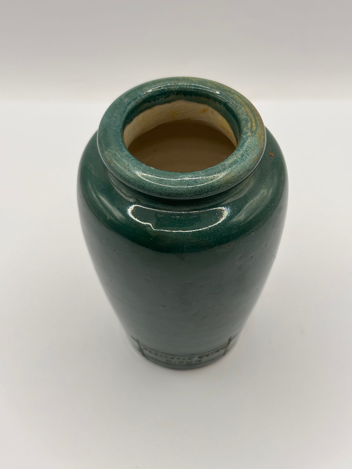 Old green advertising cream pot, Skelldale dairy. Ripon