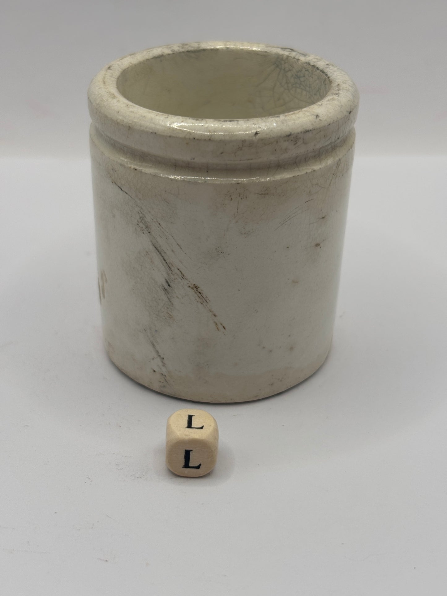 Old sainsburys advertising pot, home made potted meats (L)