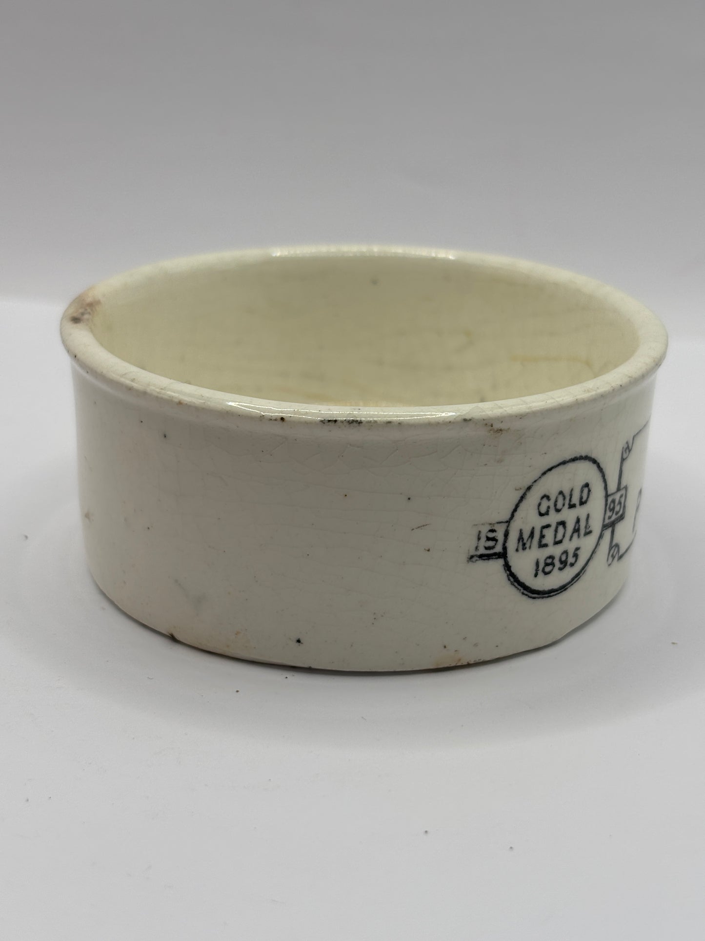 Old advertising meat paste pot. Tebbutt & Cos potted meats