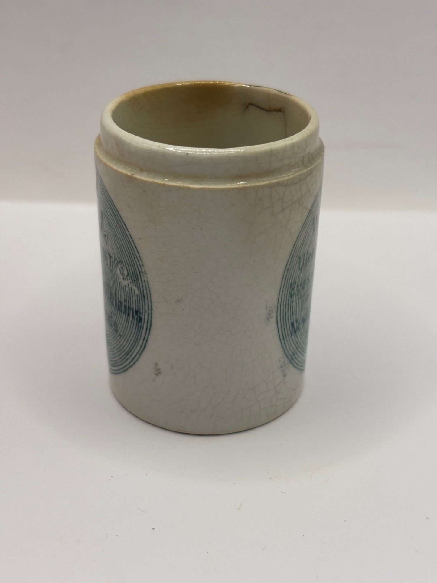 Old advertising ointment pot, IZAL ointment