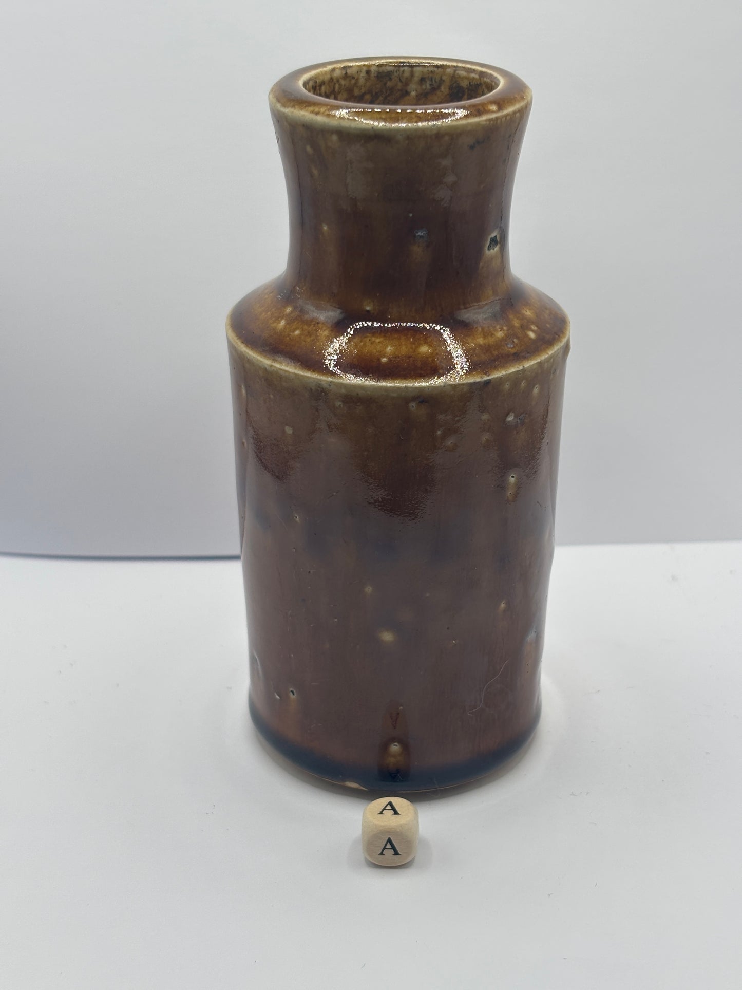 Old stoneware blacking pot (A)