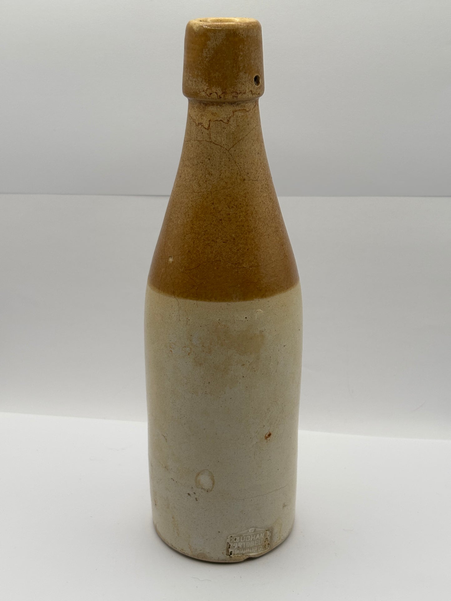 Old stoneware ginger beer bottle, Hendry’s standard home brewed ginger. Edinburgh