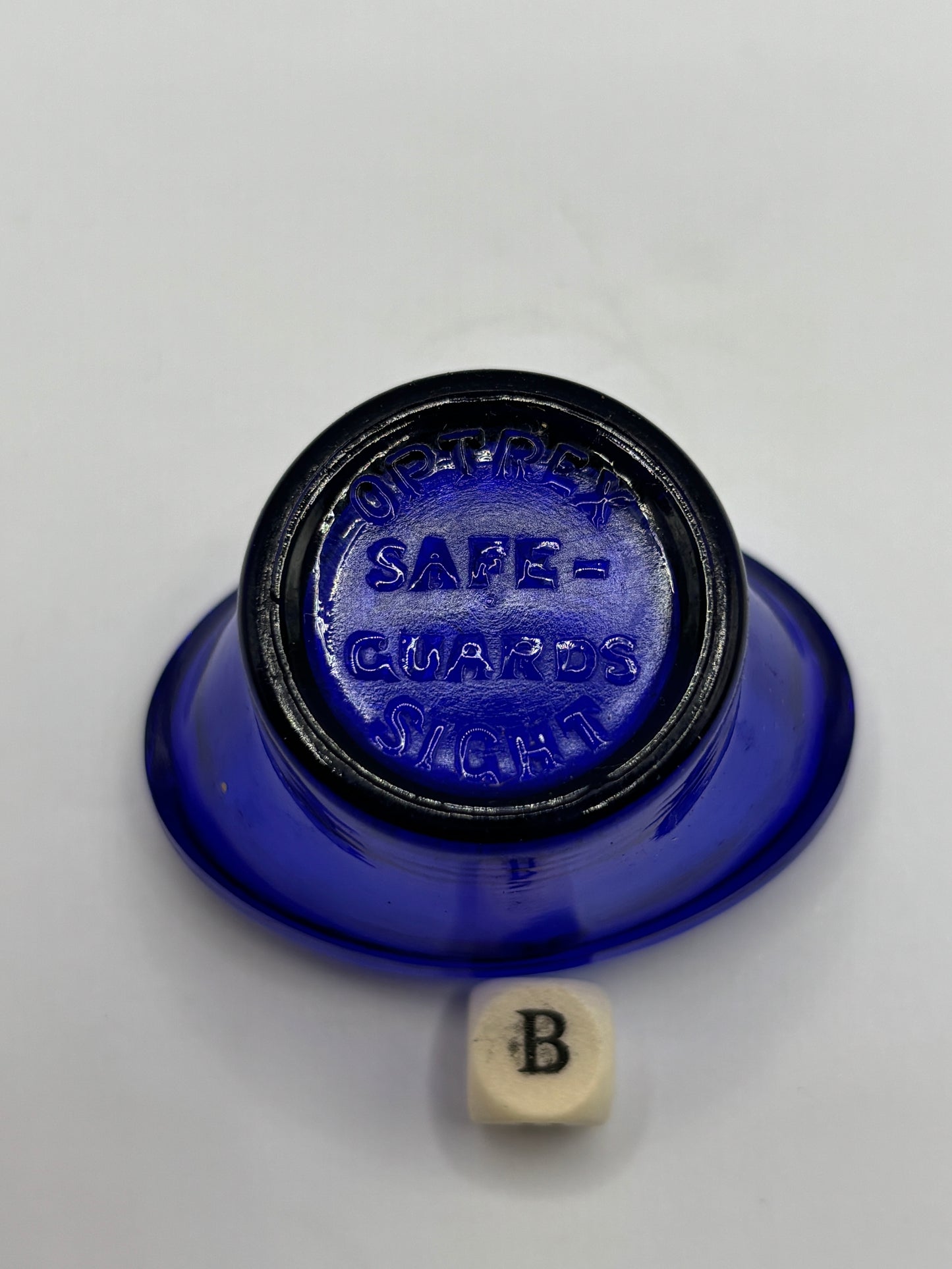 Blue glass eye bath (b)