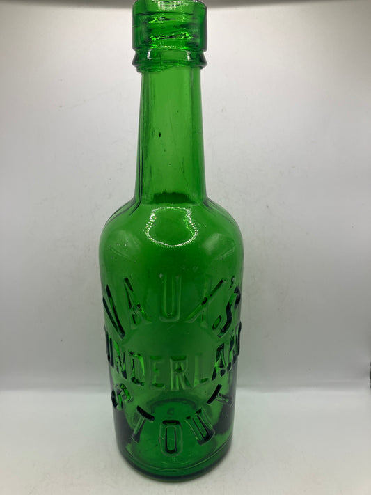 Vaux’s green glass beer bottle