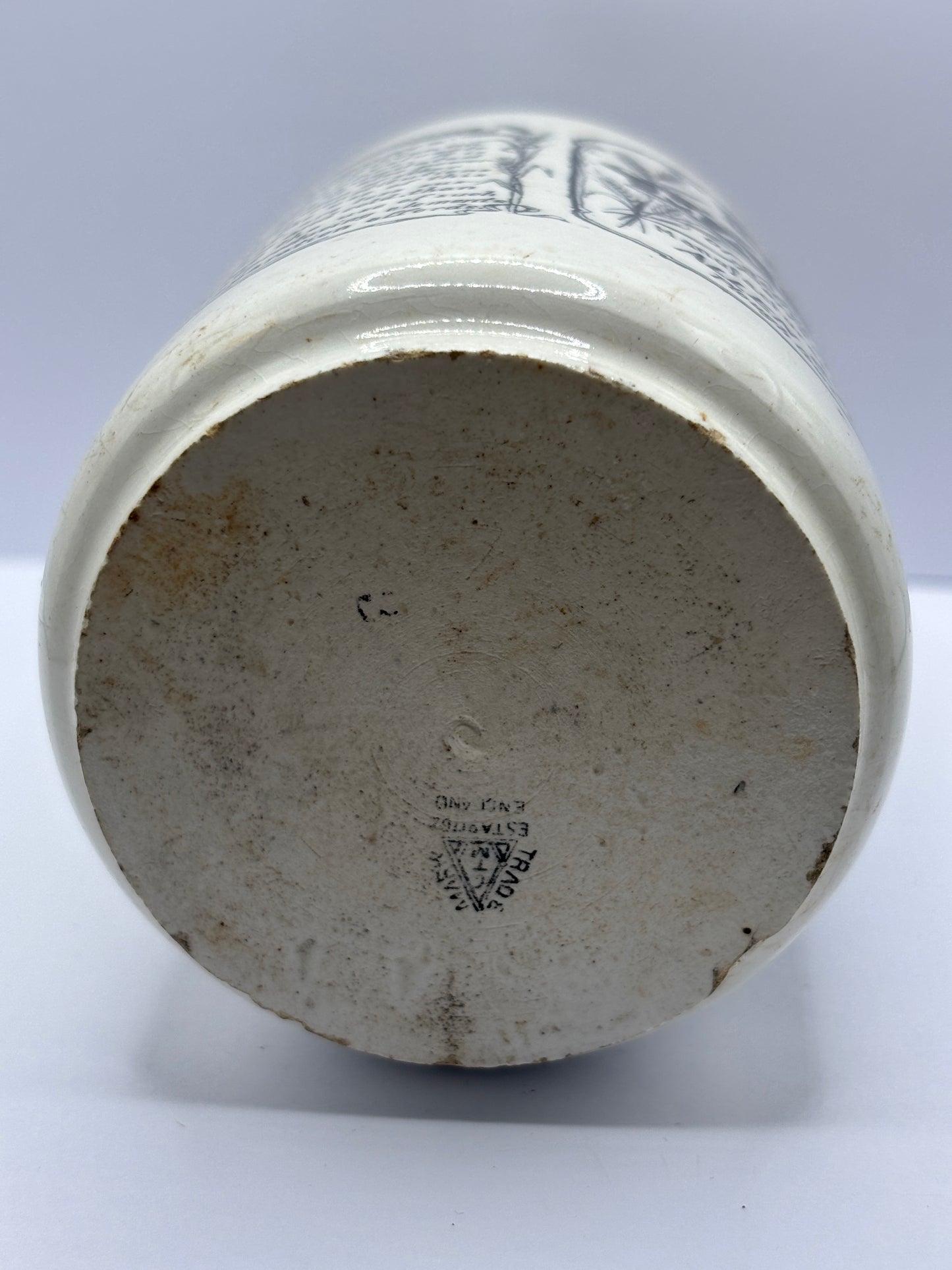 Old Bynol advertising pot, repaired & damaged