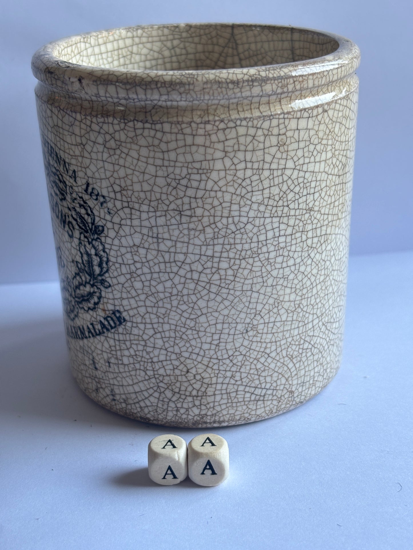 Old 1lb James Keiller dundee marmalade jar (aa)