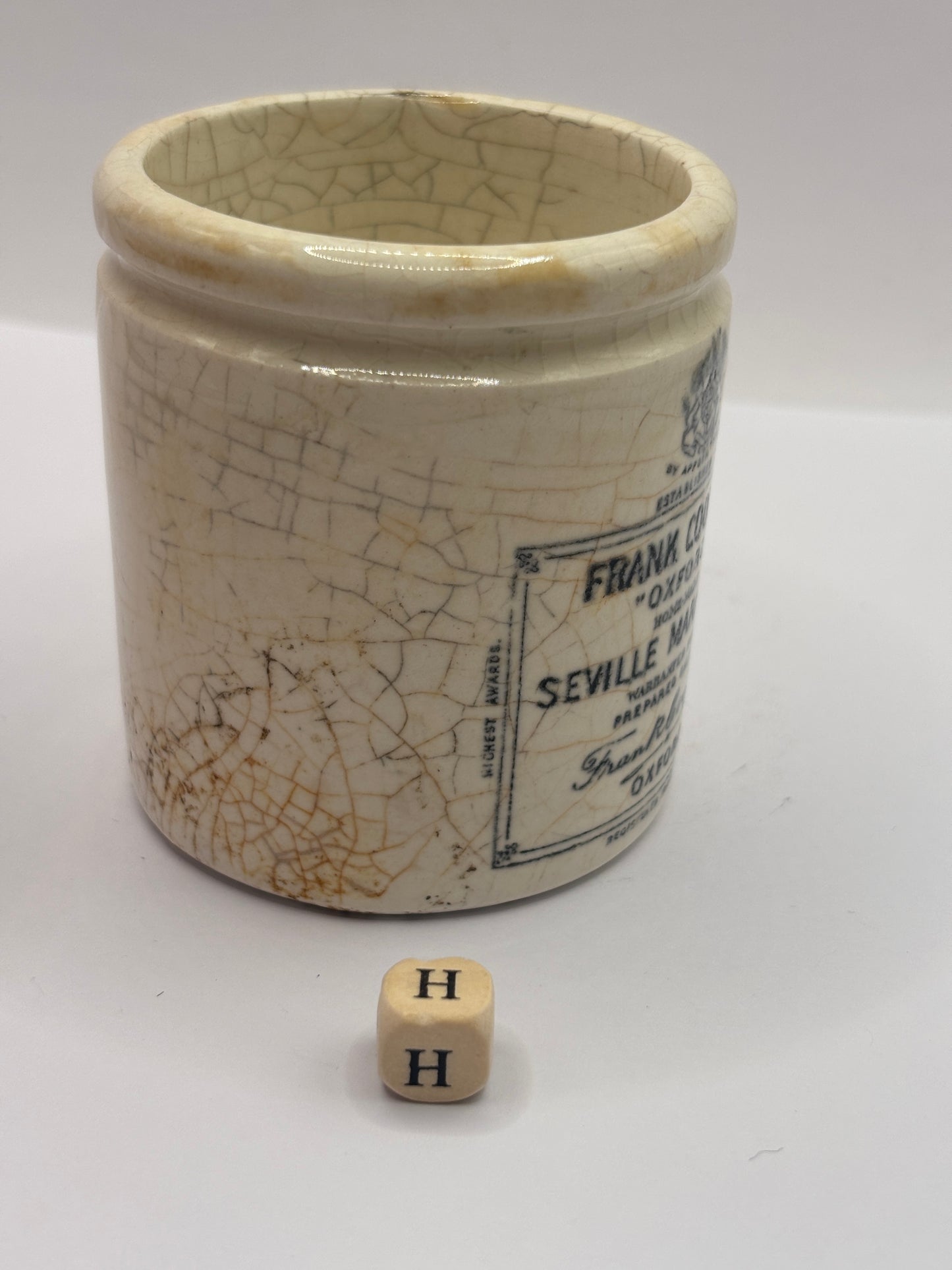Old small sample size frank coopers marmalade jar (H) 6.7cms