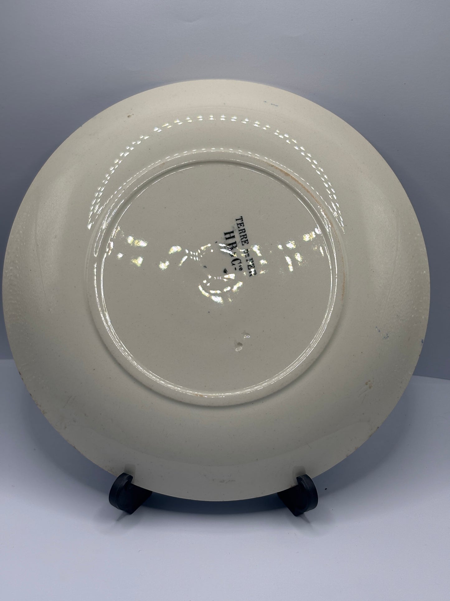 Antique french porcelain plate, mid 19th century