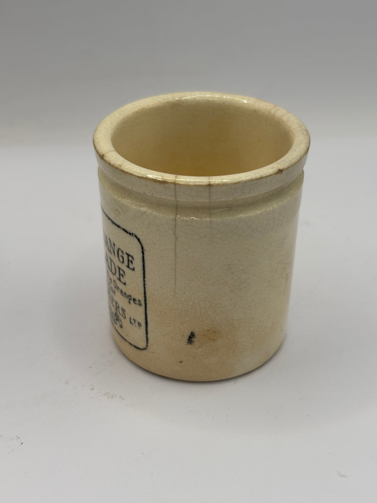 RARE miniature size Finest orange marmalade jar. Hudson Brothers 5cms