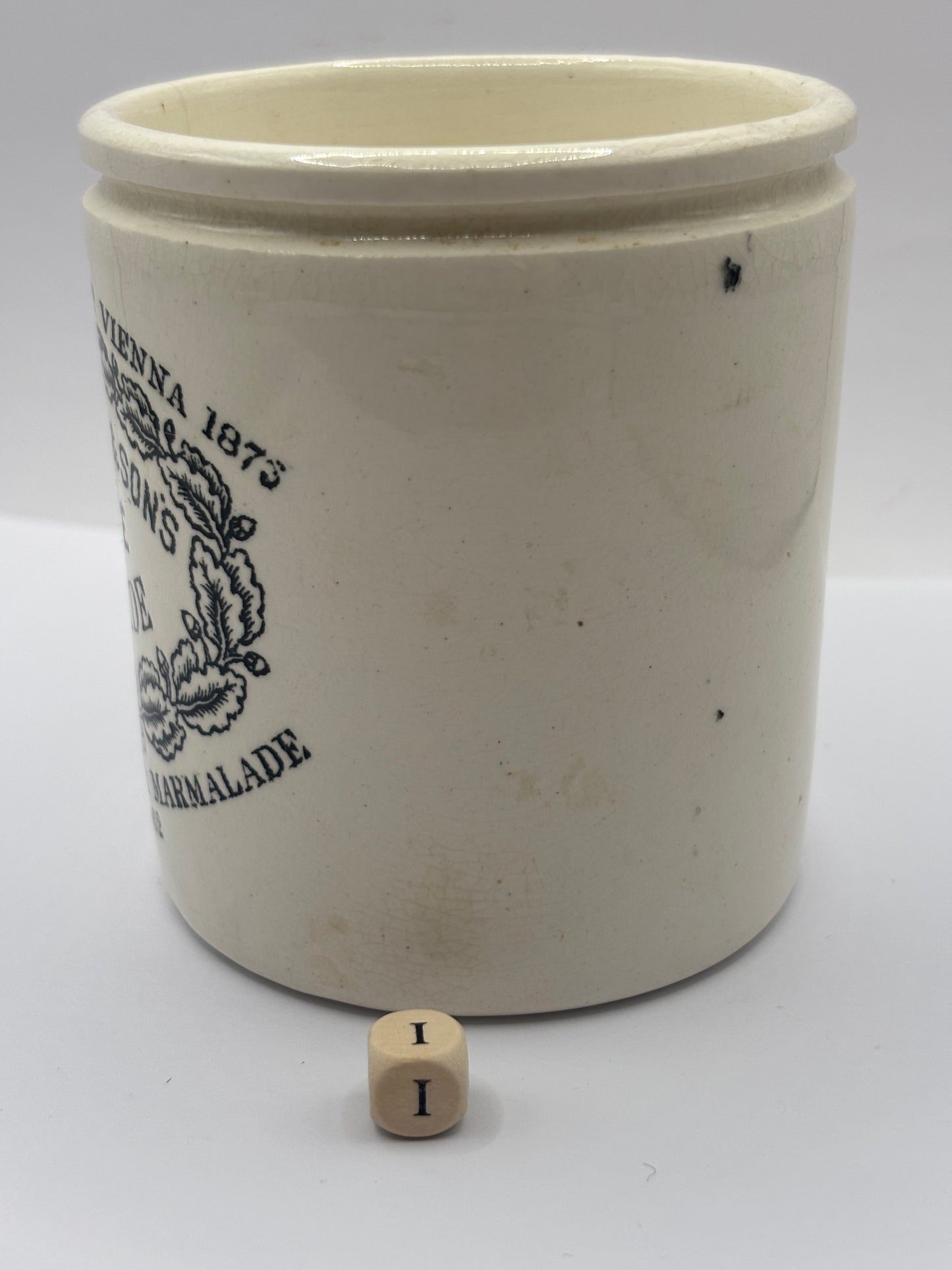 Old 1lb James Keiller Dundee marmalade Jar (i)