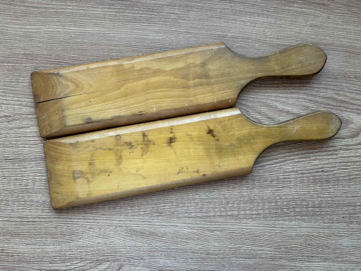Old XL wooden butter pats